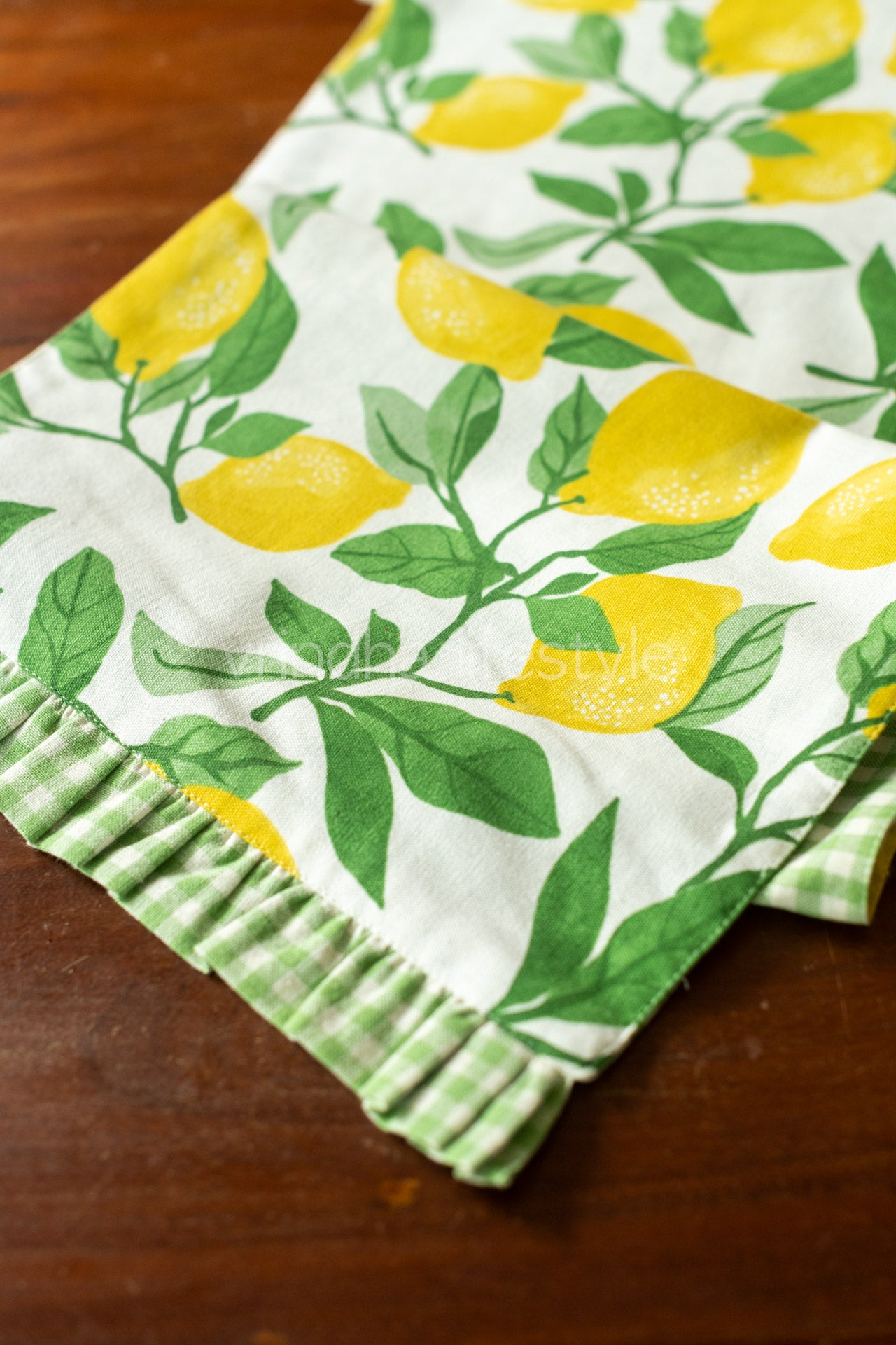 MICROWAVE OVEN TOP COVER-Reversible with frill detailing