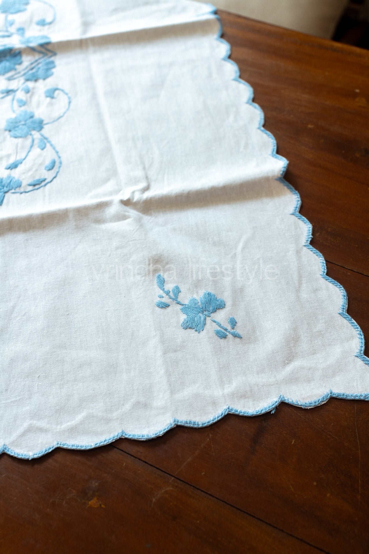 COFFEE TABLE CLOTH with hand embroidery -29x29 inches