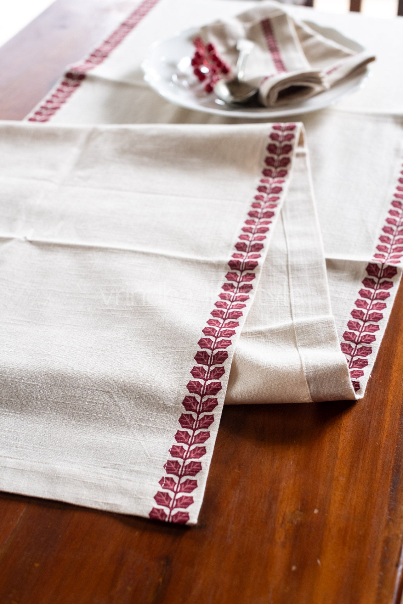 Printed cotton table runner-18.5x92 inches-customisable