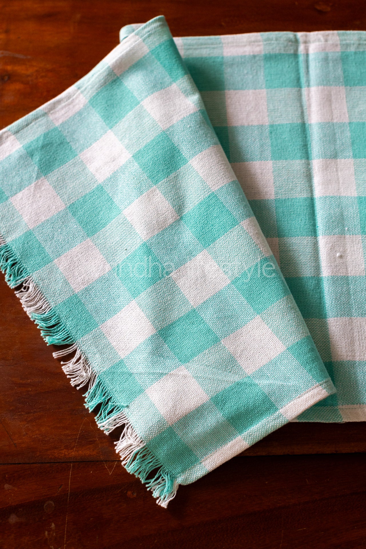 COTTON BUFFALO CHECKS TABLE RUNNER -4/6 seater