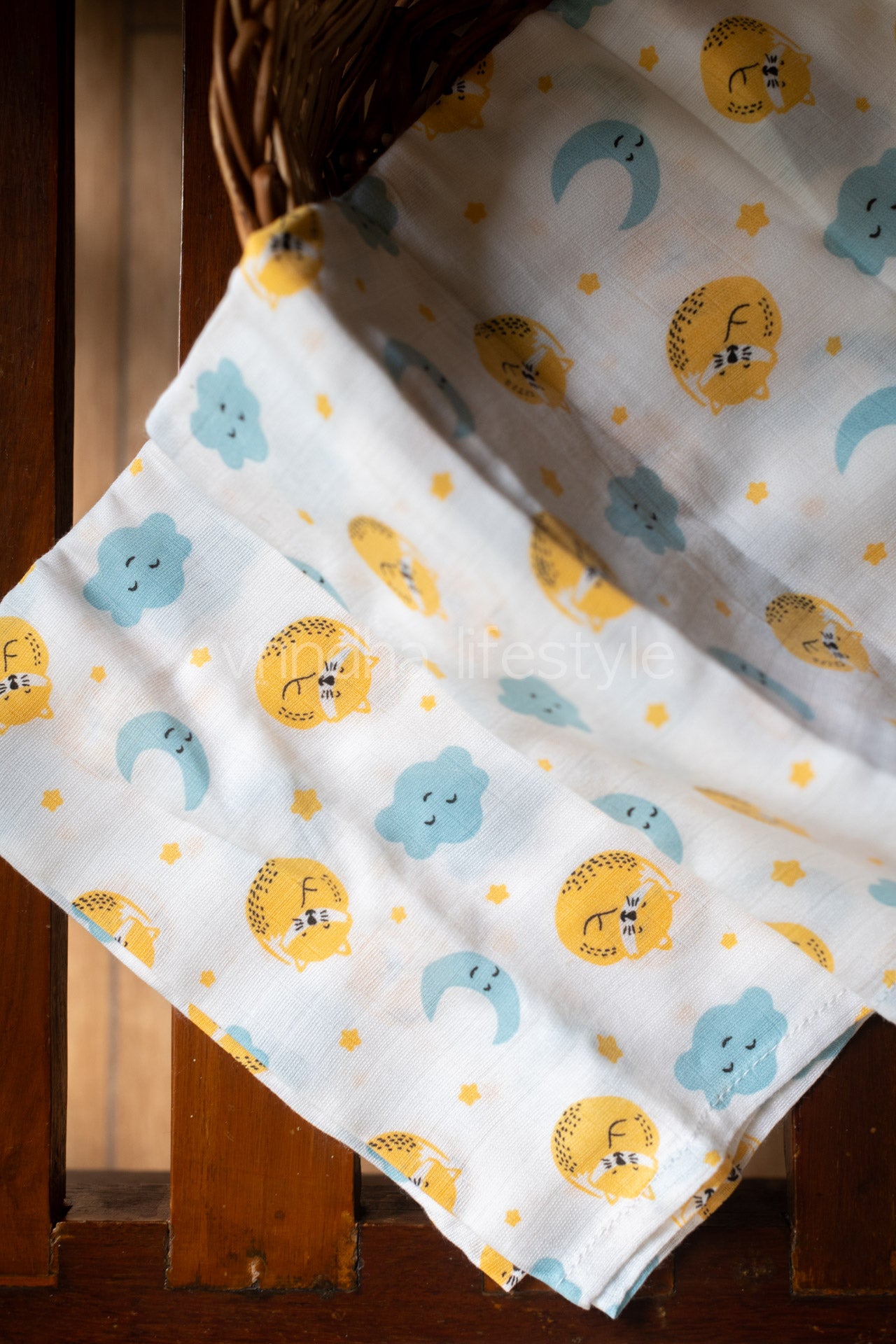 Cotton Muslin swaddle wrap-Single unit