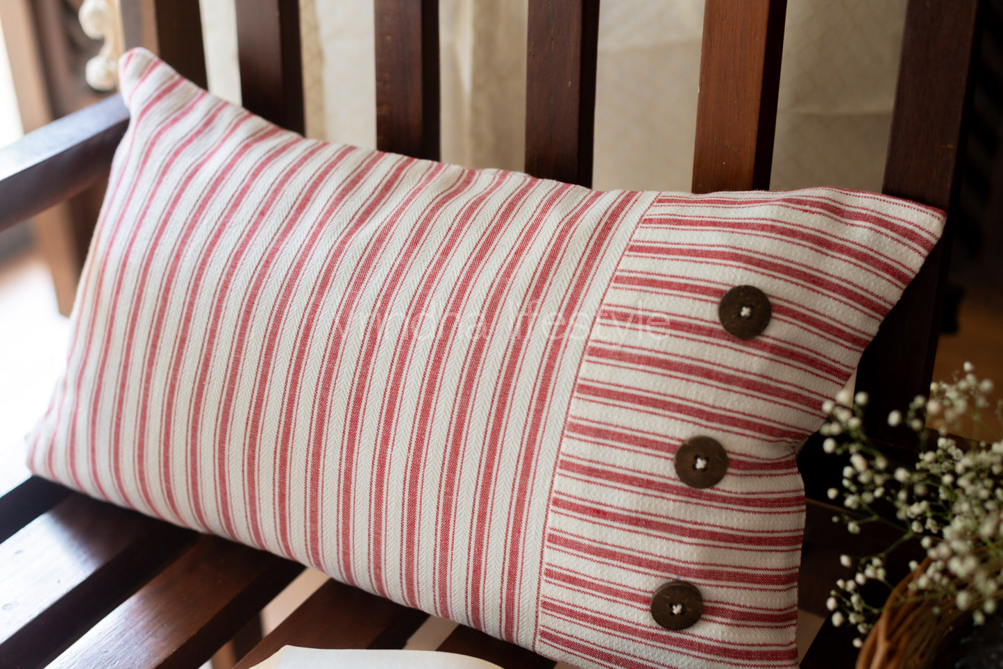 HANDLOOM COTTON LUMBAR CUSHION COVER ( Single unit )