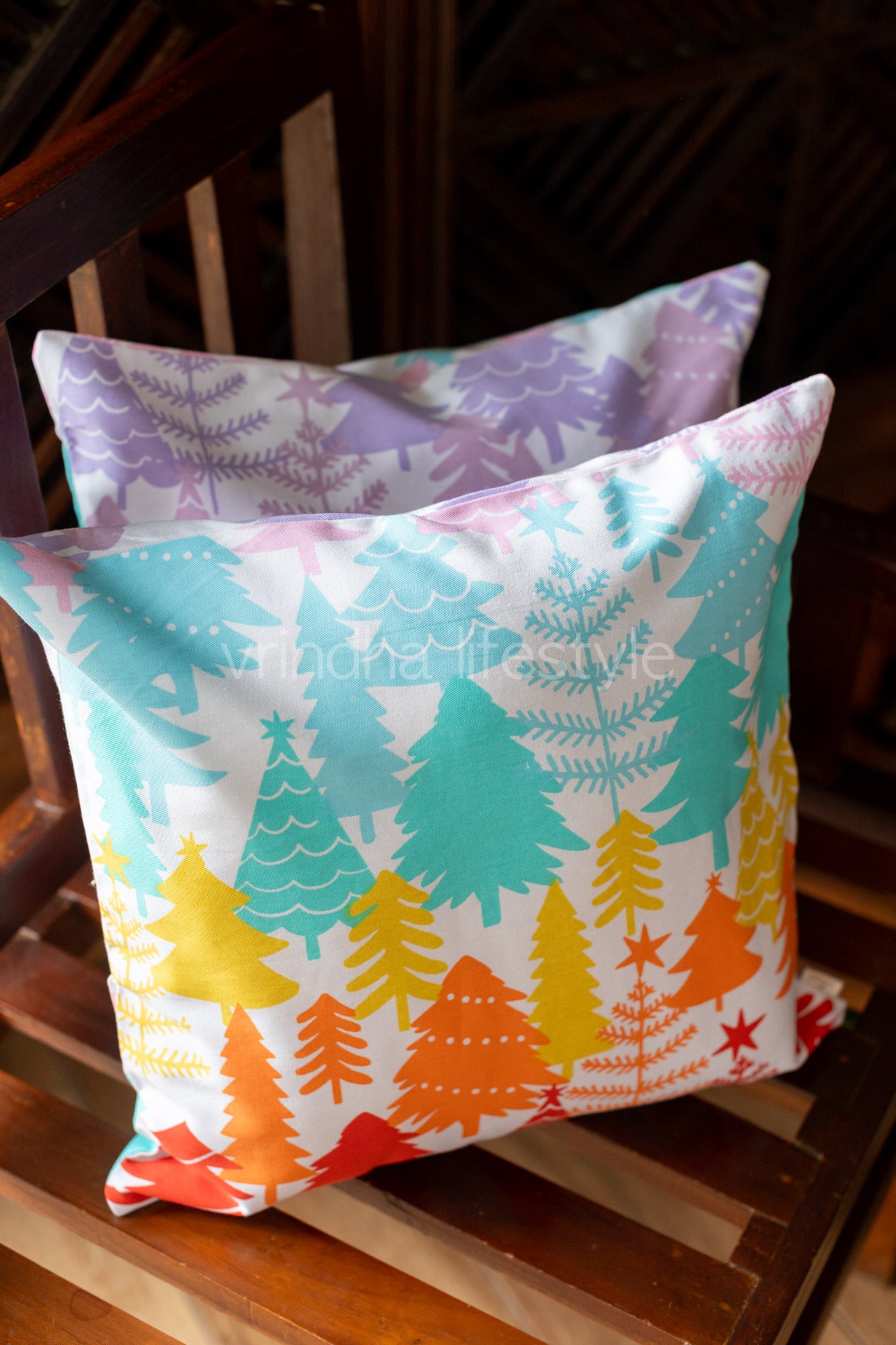 Printed cotton cushion cover-Reversible -Single unit