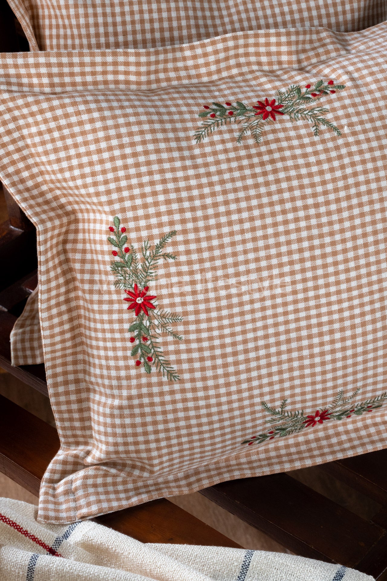 Cotton cushion cover with embroidery -Single unit- 16x16 inches( Customisable)
