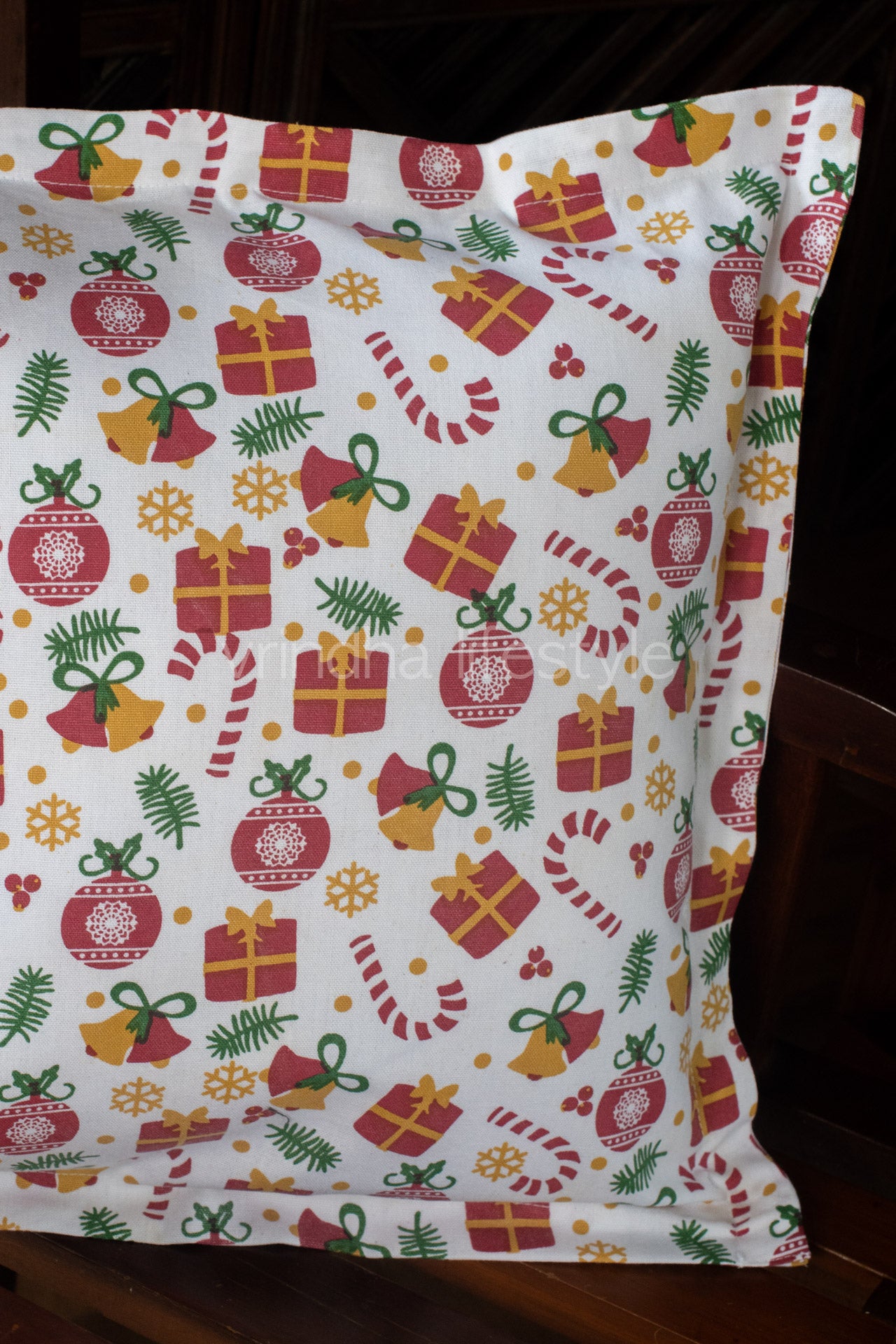 Printed cotton cushion cover-Single unit