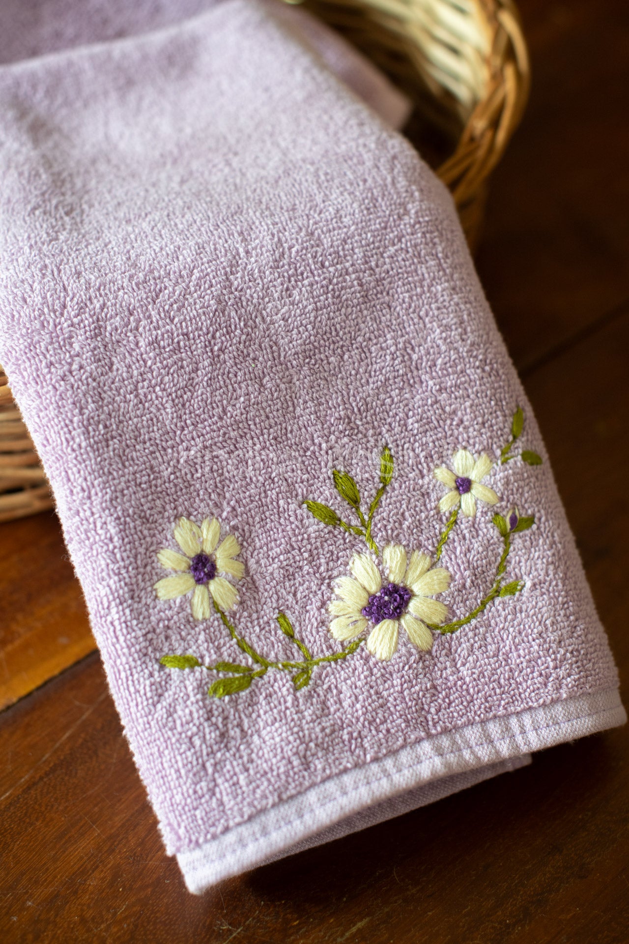 SOFT HAND TOWEL with hand embroidery -16x24 inches( single unit)