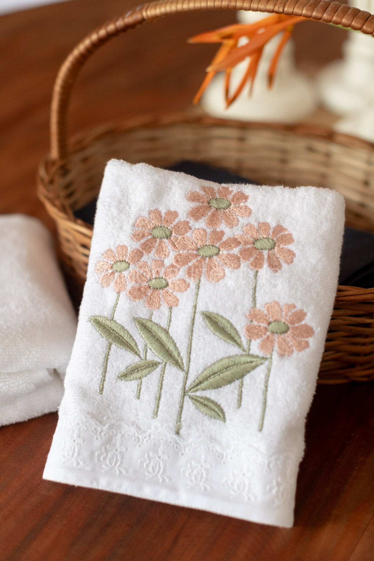 One side terry towels with embroidery -17x28 inches( single unit)