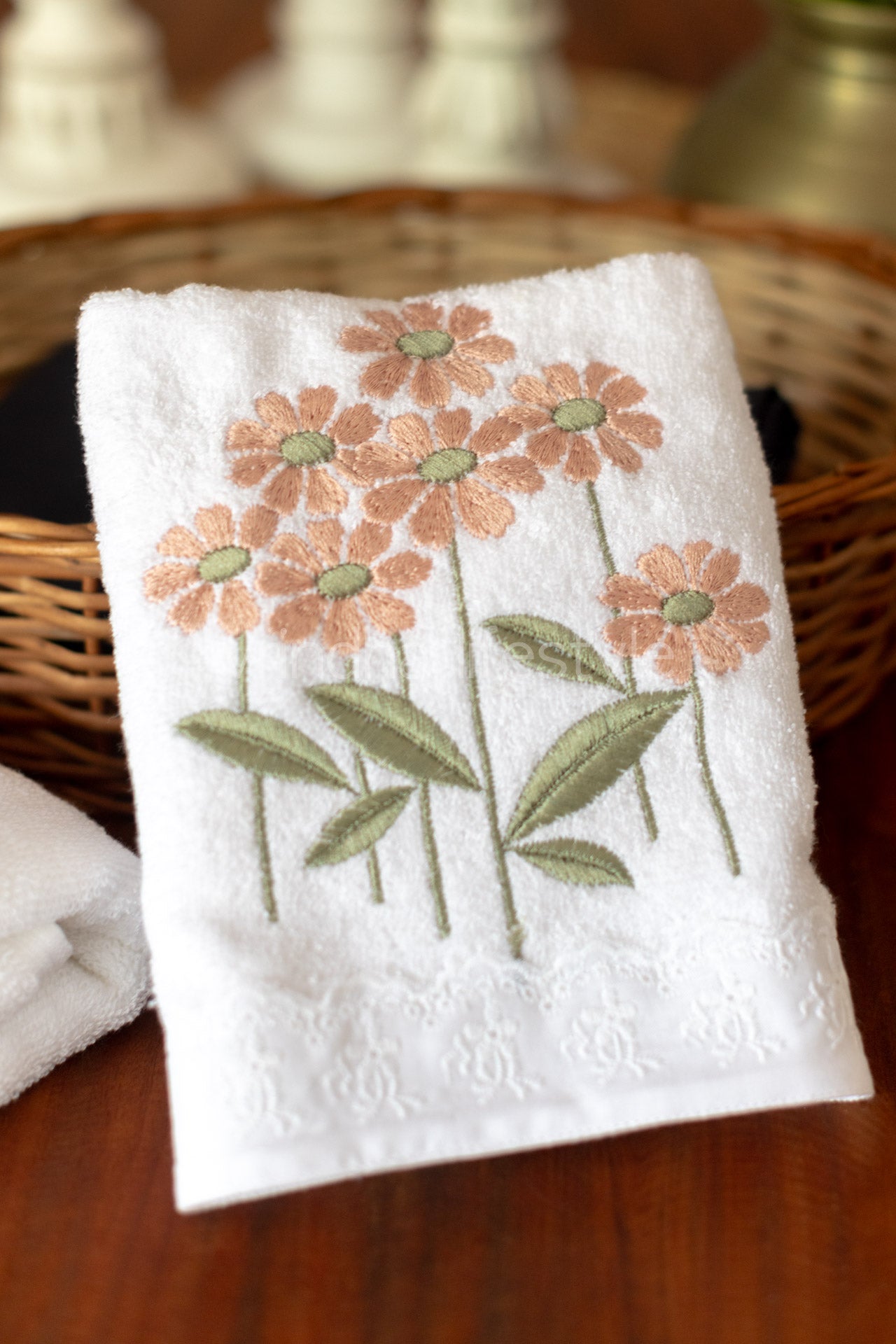 One side terry towels with embroidery -17x28 inches( single unit)