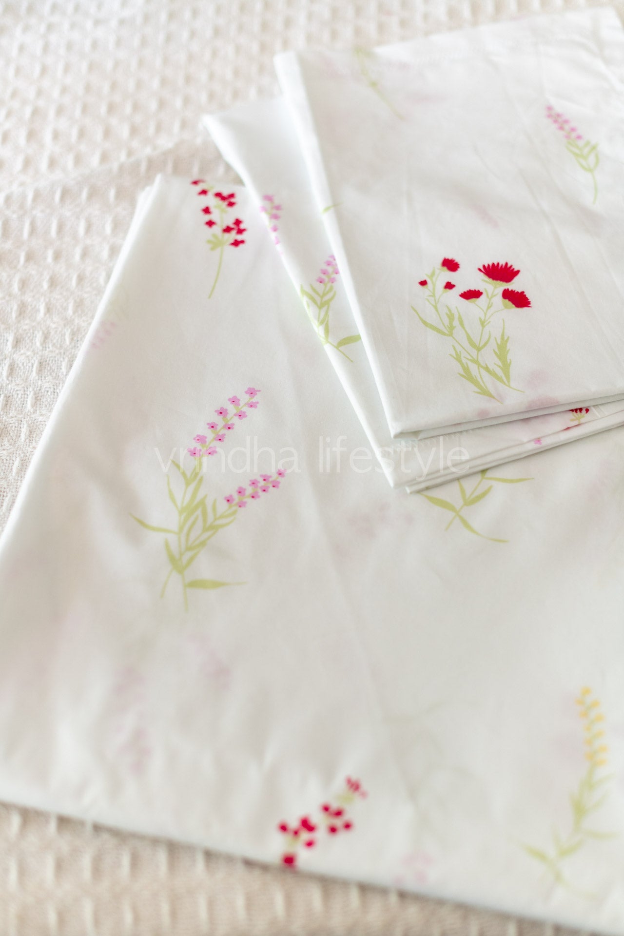 Printed percale cotton bedsheet -400 TC-Super King