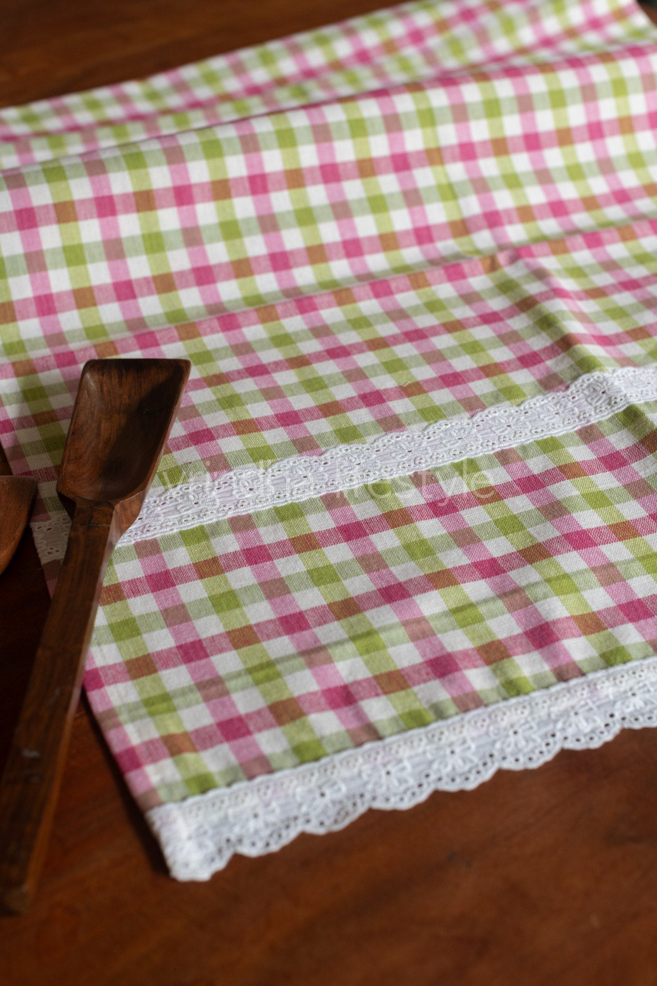 Fridge top cover-Cotton with lace detailing-customisable