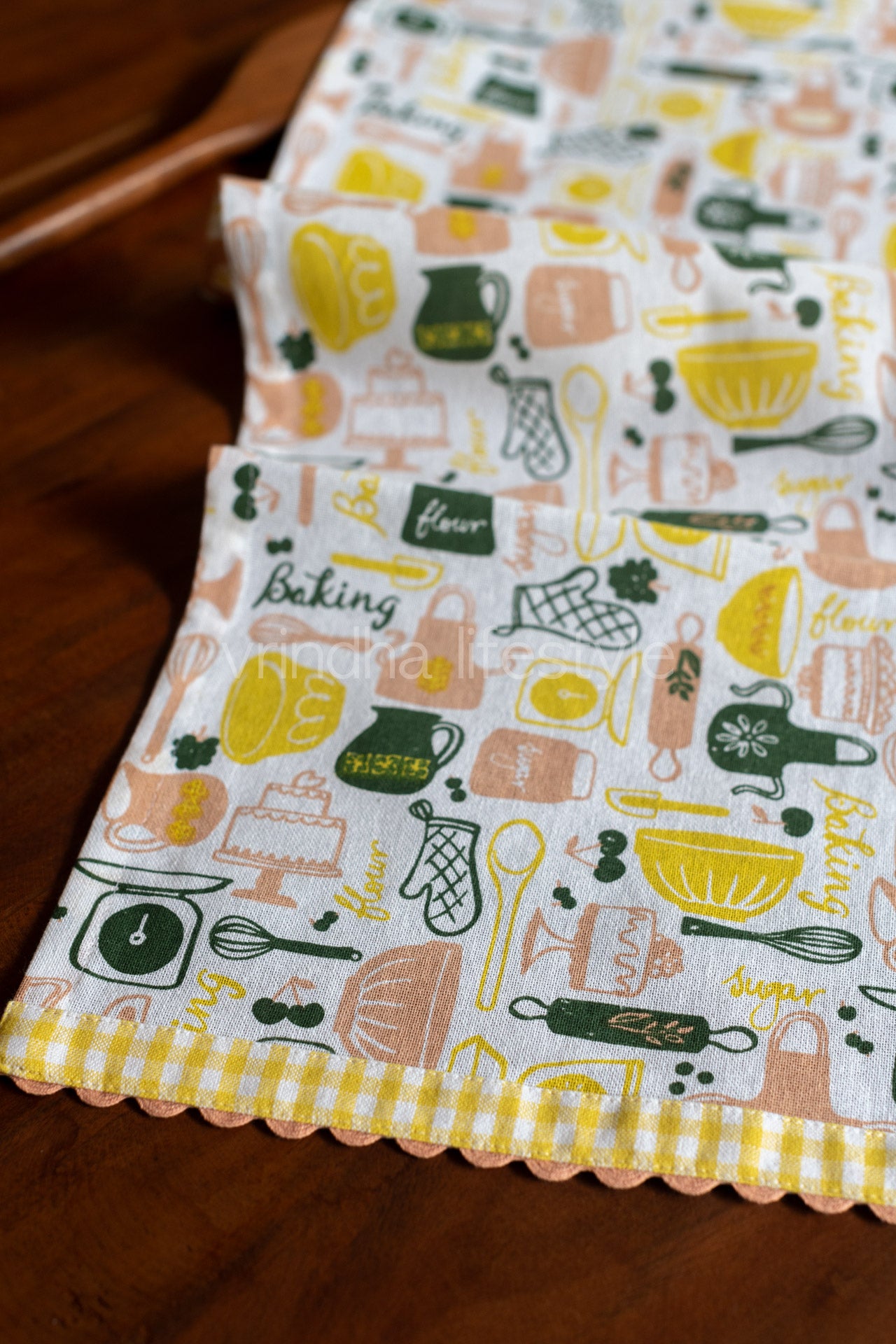MICROWAVE OVEN TOP COVER-Cotton with lace detailing-customisable