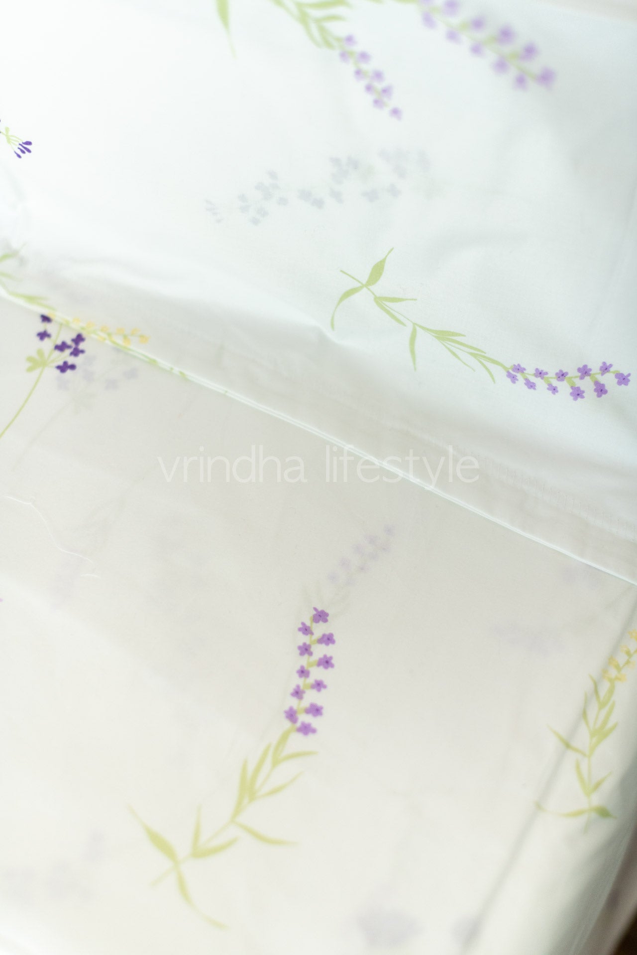 Printed percale cotton bedsheet -400 TC-Super King