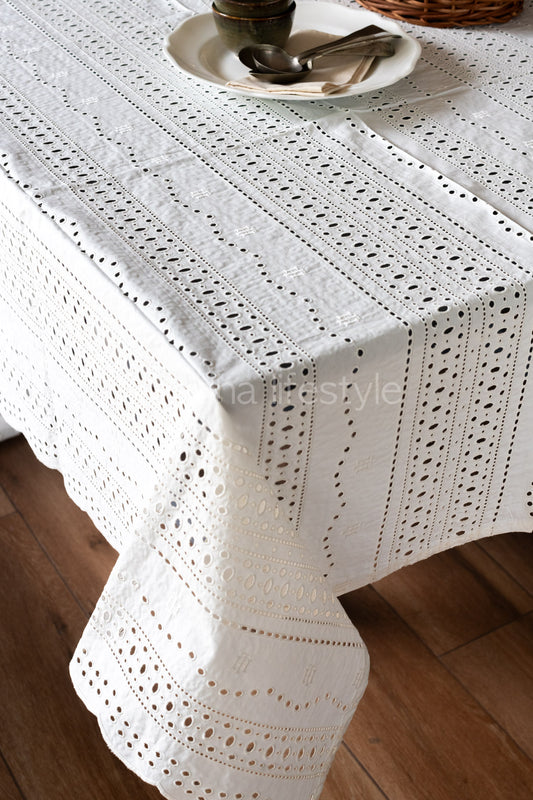COTTON HAKOBA TABLE CLOTH-6/8 seater-customisable