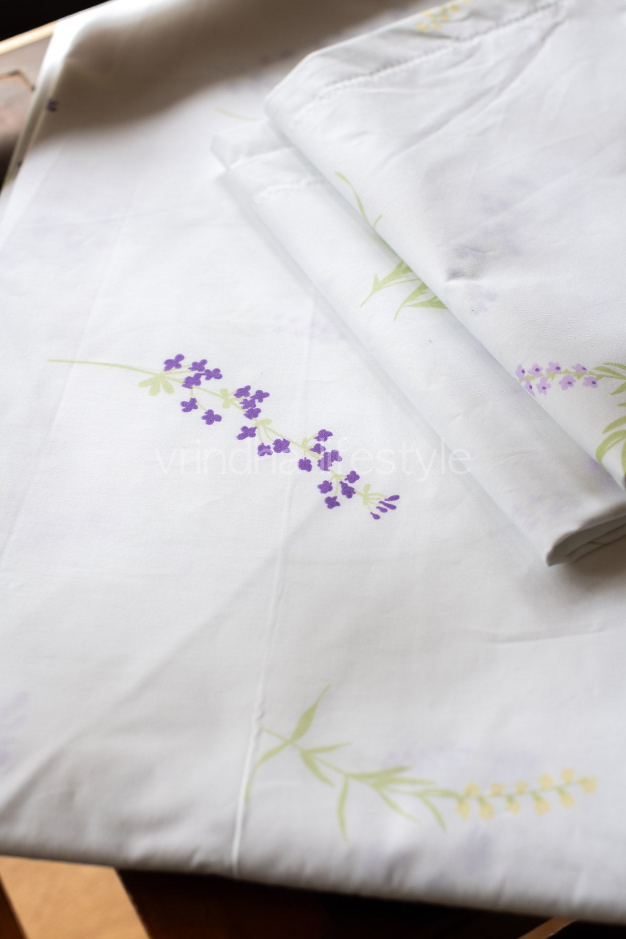 Printed percale cotton bedsheet -400 TC-Super King