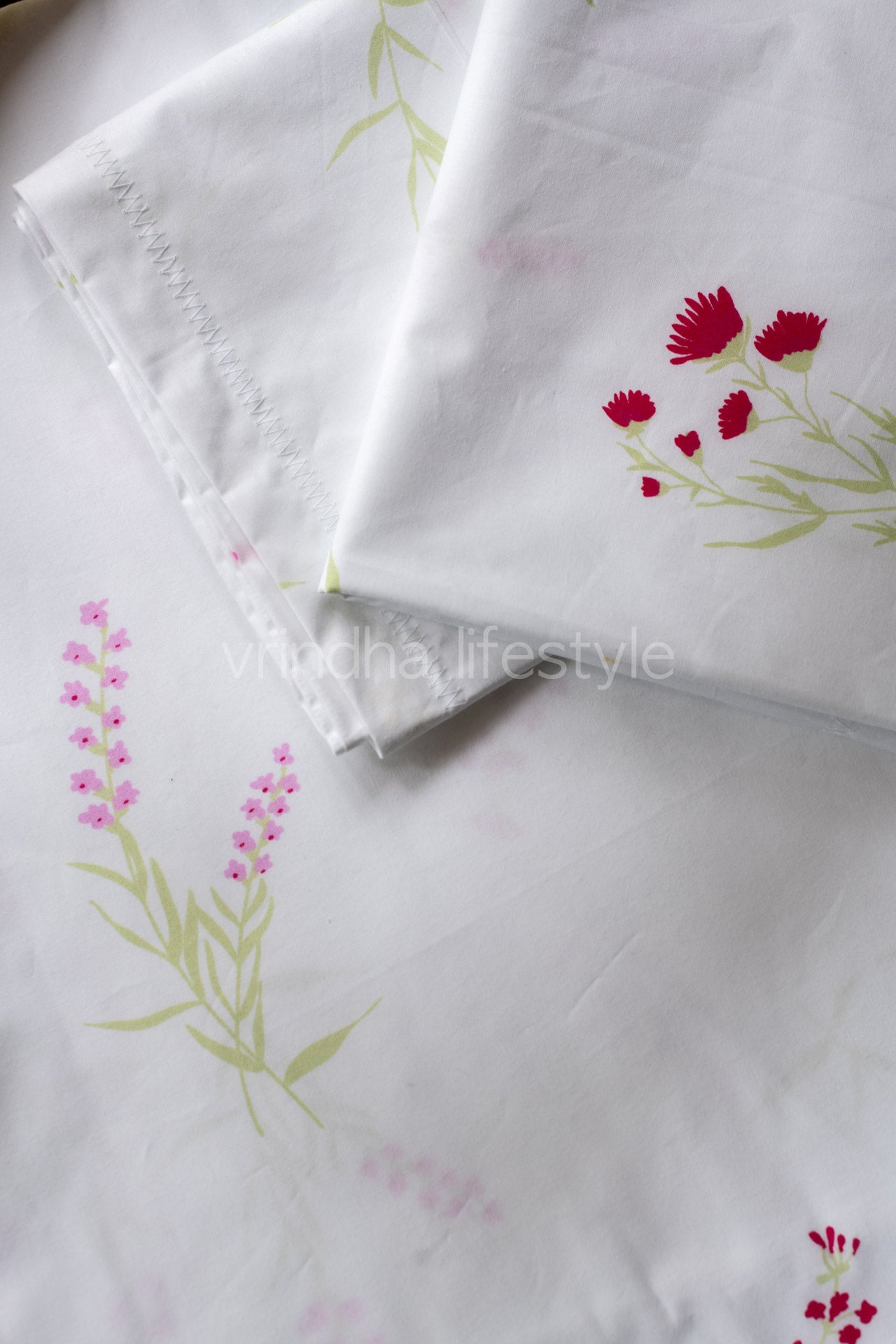 Printed percale cotton bedsheet -400 TC-Super King