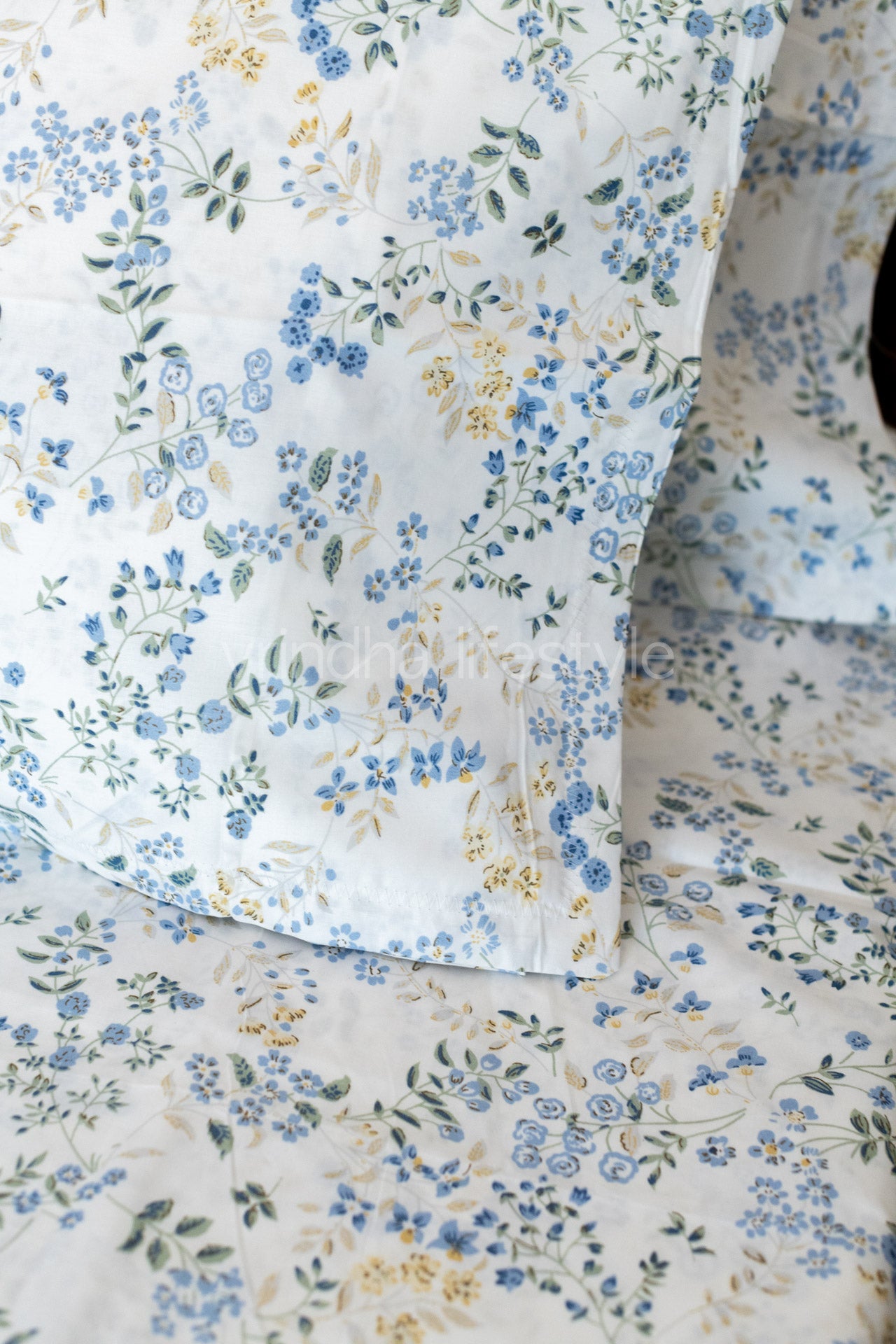 Printed percale cotton bedsheet -400 TC-Super King