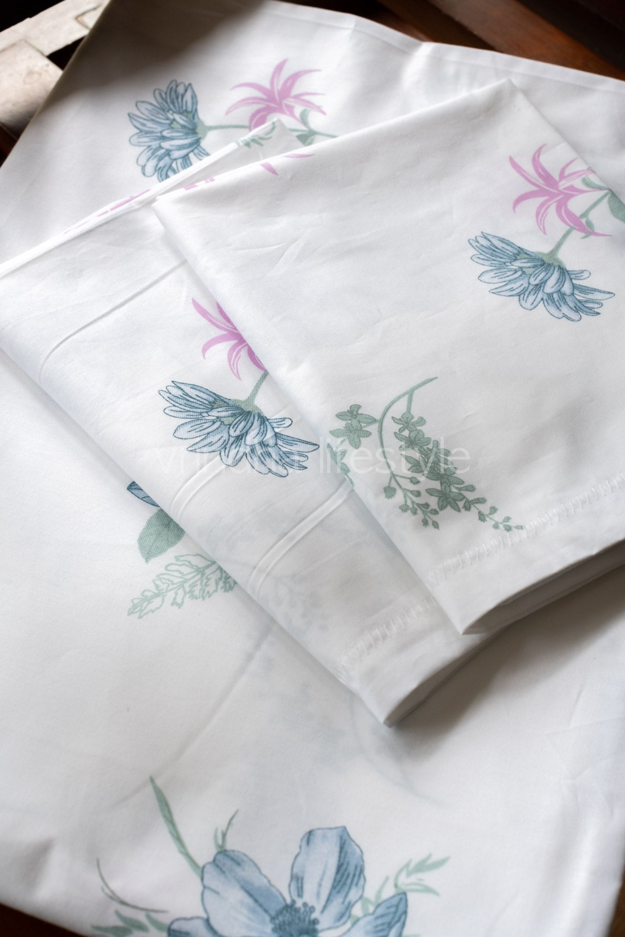 Printed percale cotton bedsheet -400 TC-Super King
