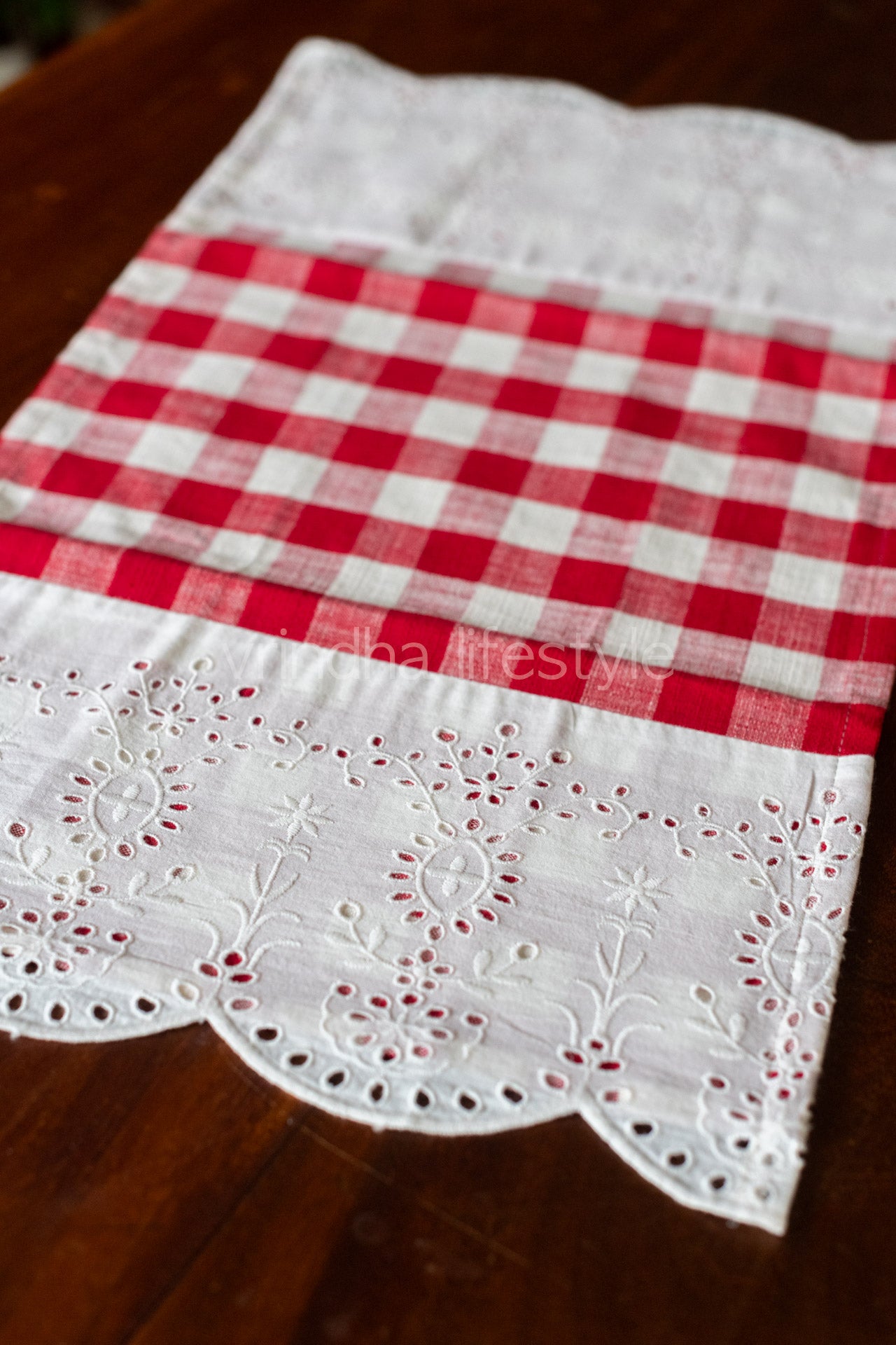 Cotton tray mat with lace detailing--single unit- customisable