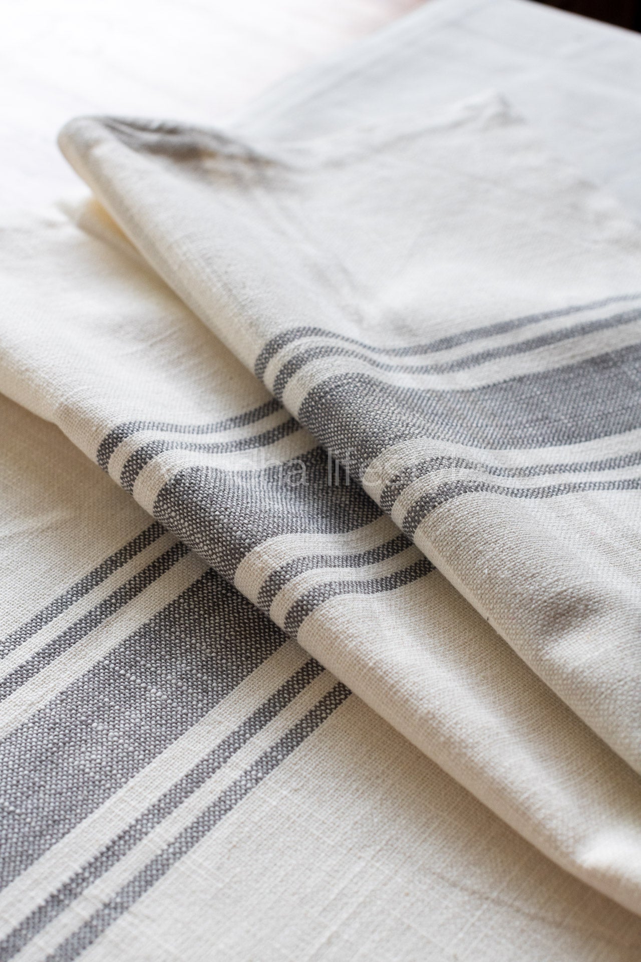 Cotton woven stripes table runner-6 seater-Country style ,cotton table runner