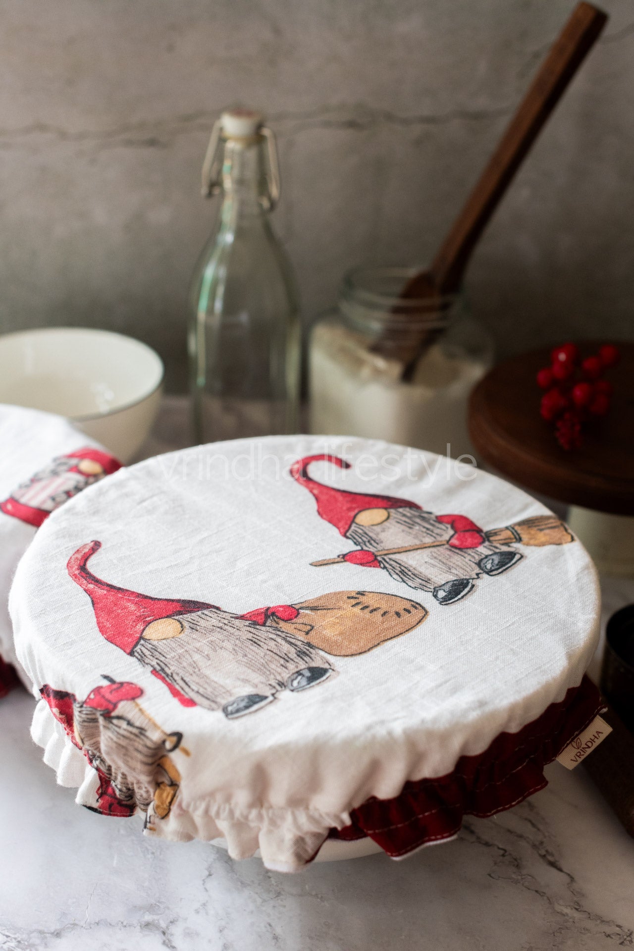 Fabric bowl covers-Set of 2,large and medium