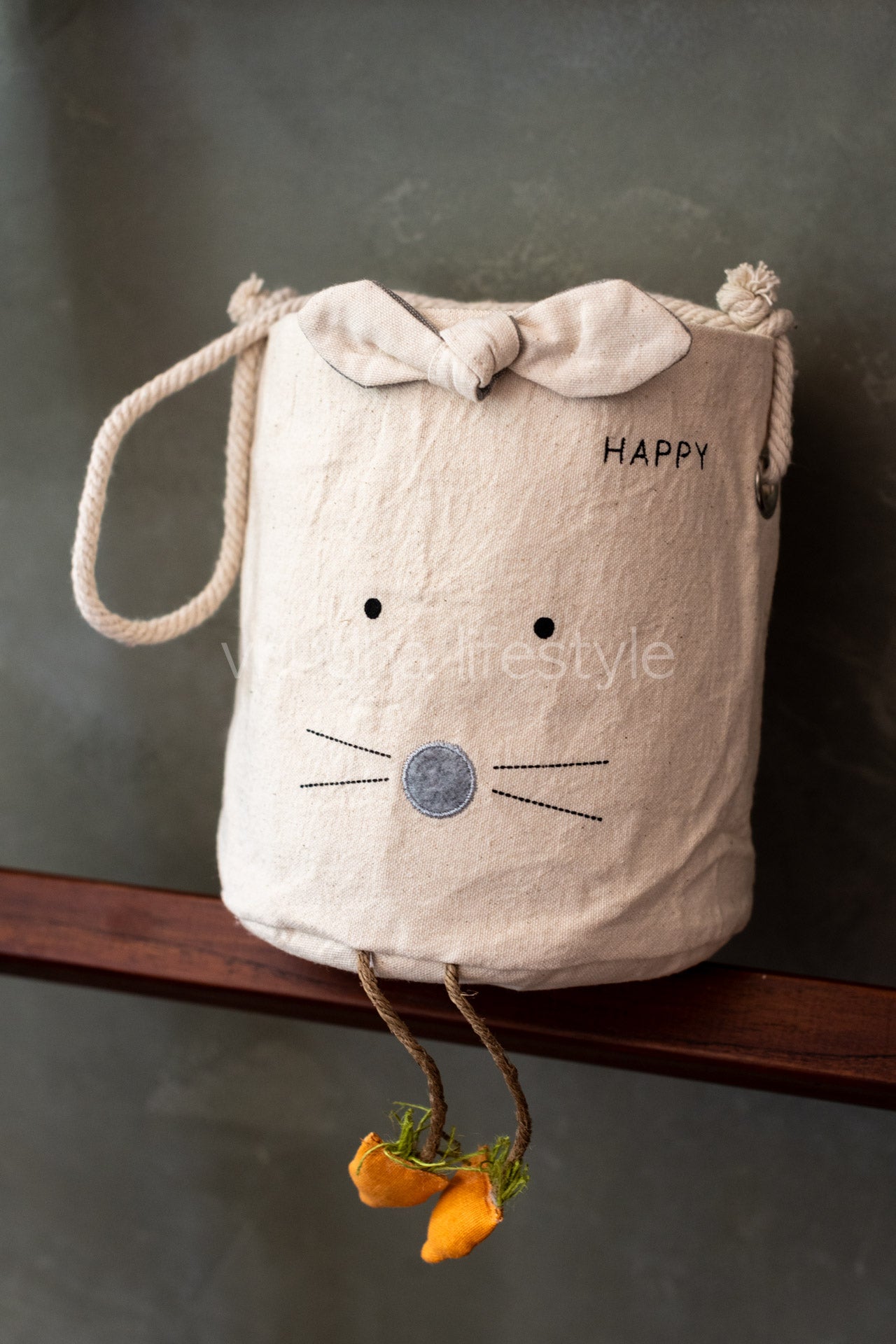 Fabric basket with handle-Kids fabric basket