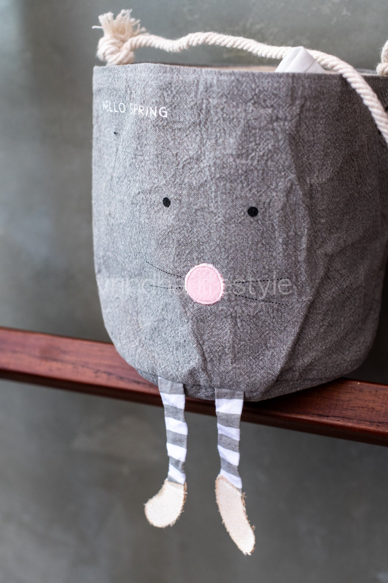 Fabric basket with handle-Kids fabric basket
