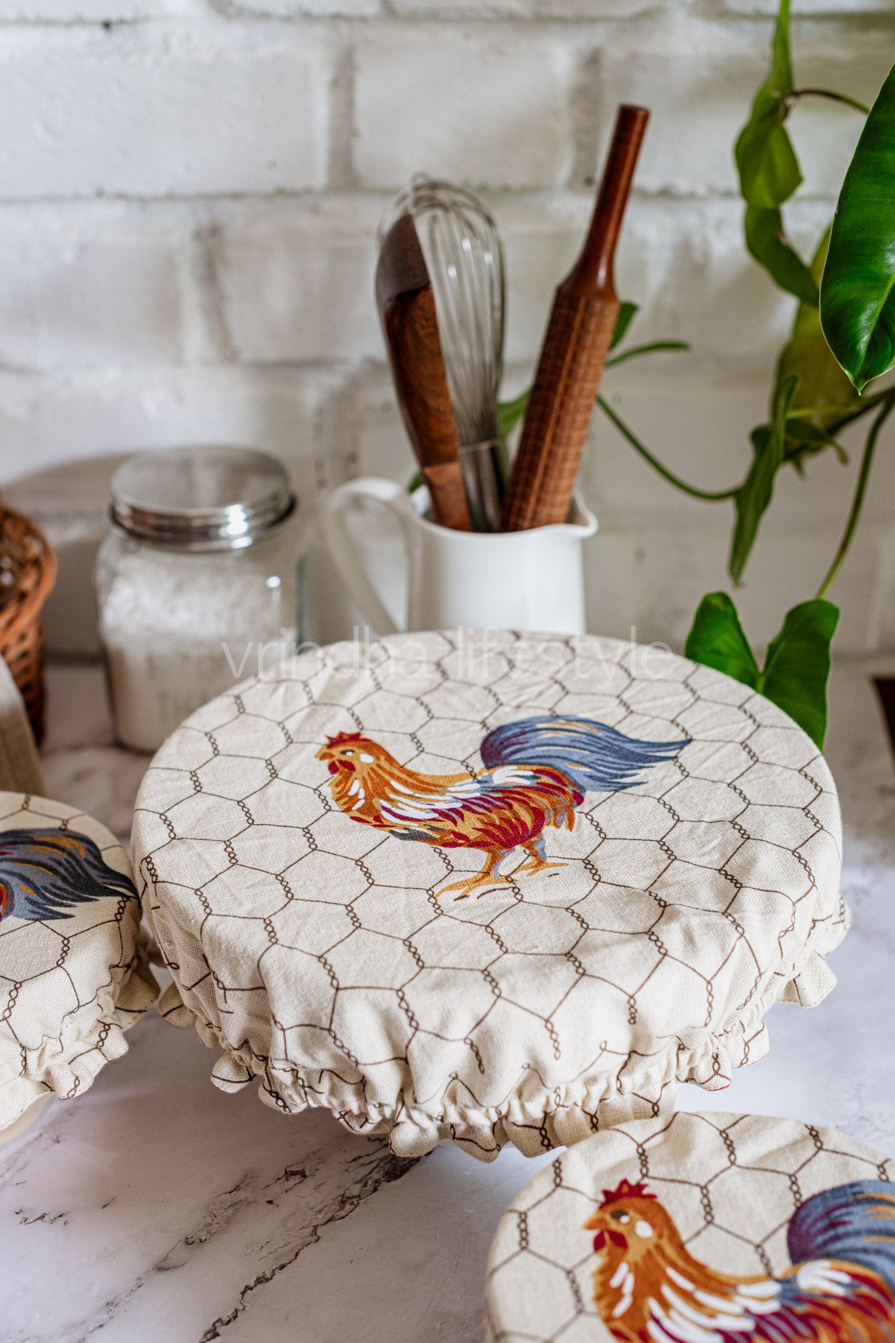 Reversible Fabric bowl covers-Set of 3 Small,Medium and Large