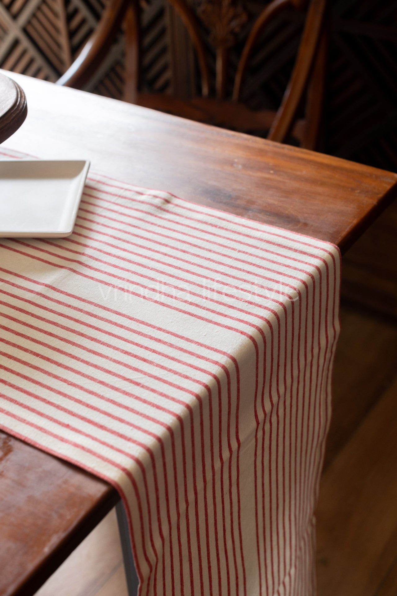 COTTON STRIPE TABLE RUNNER -14x92 inches 6/8 seater-customisable