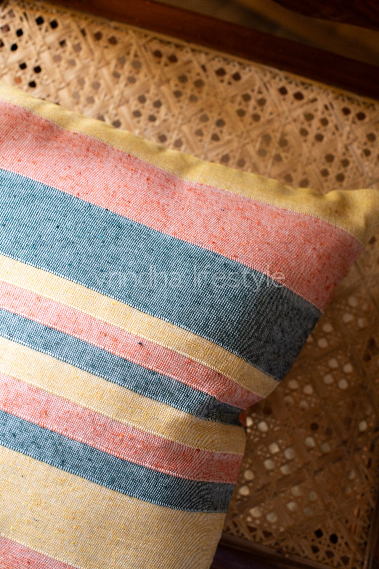 WOVEN STRIPES CUSHION COVERS-Set of two cushion covers