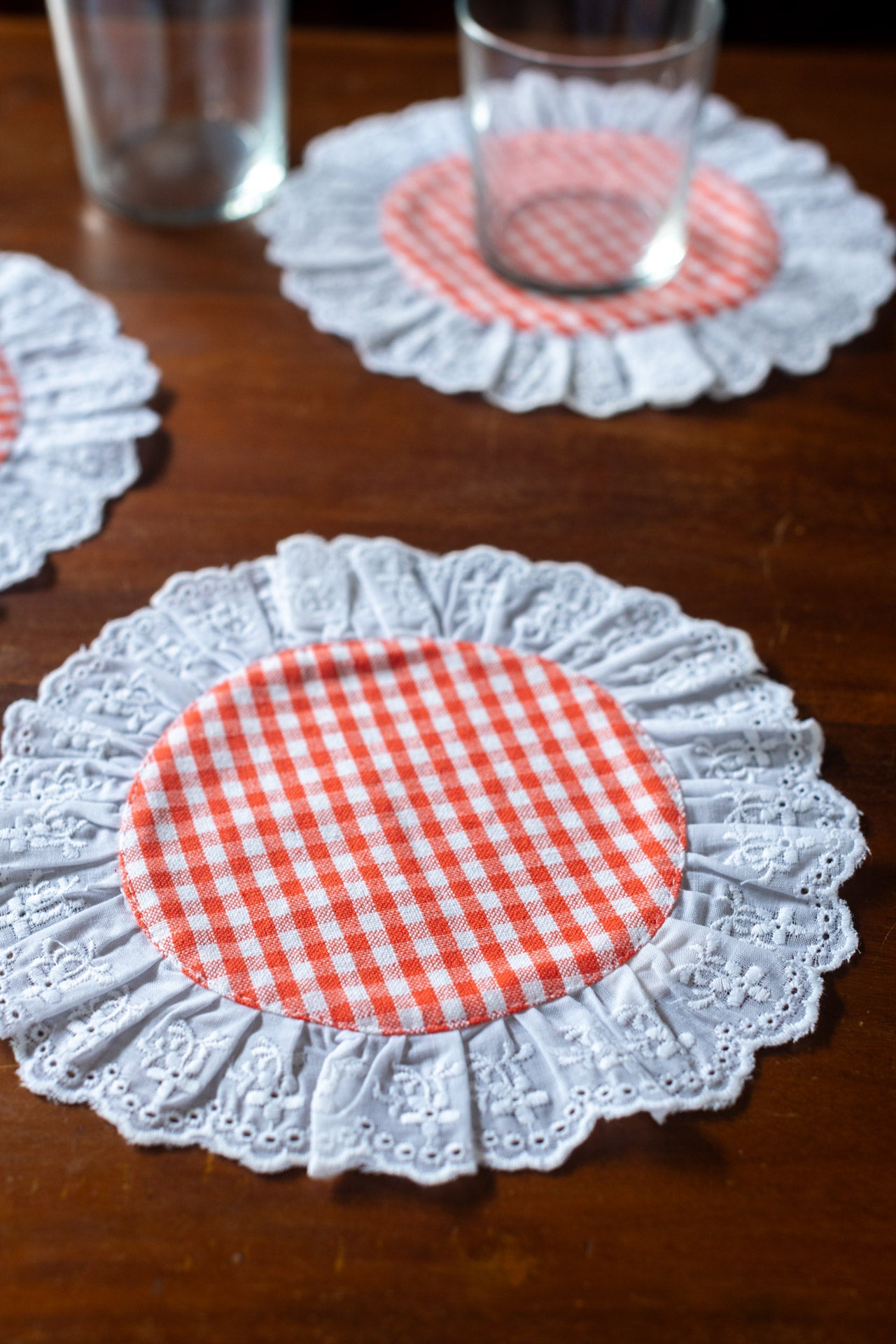 Cotton coasters -set of 2