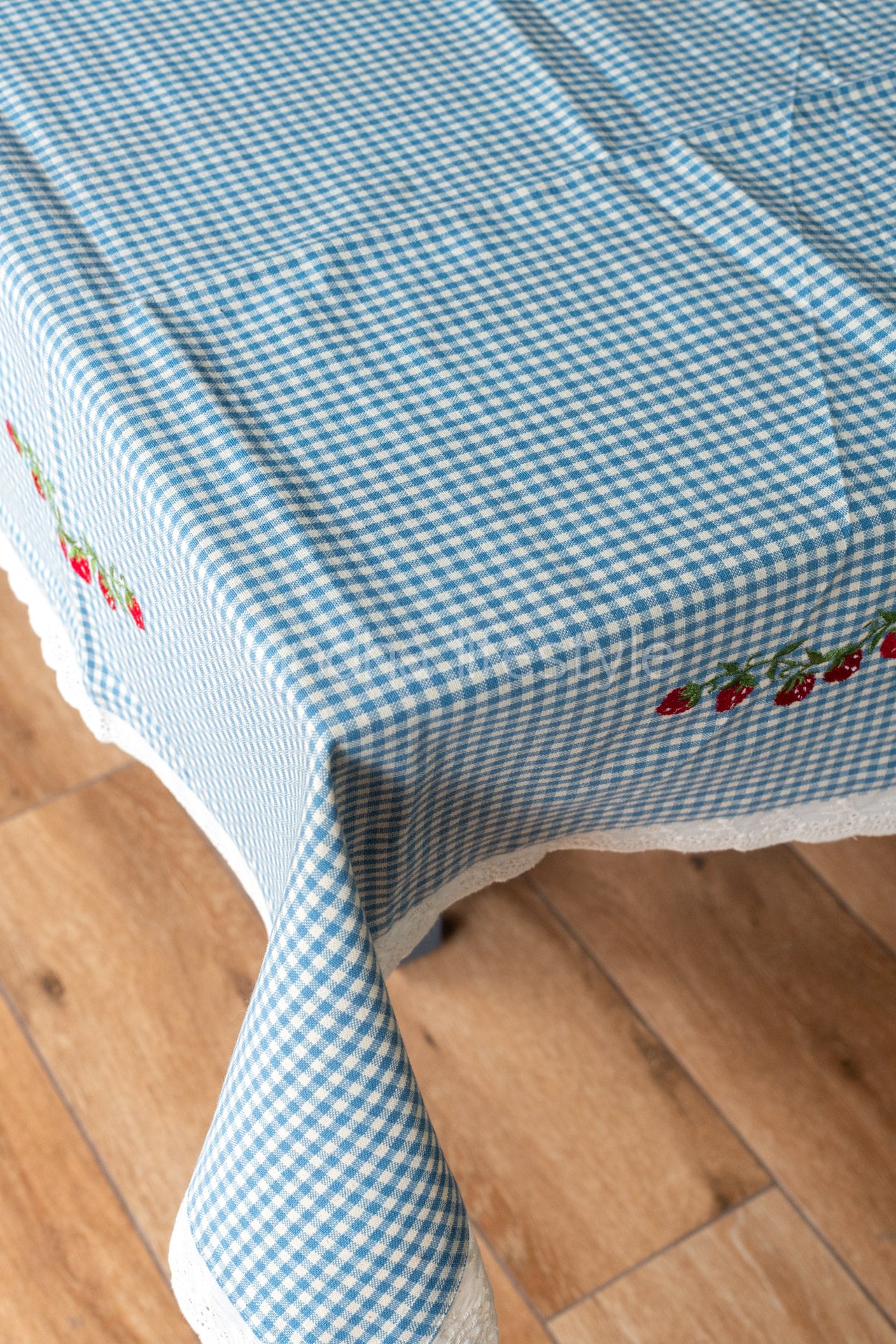 COTTON TABLE CLOTH with embroidery -Square -coffee table cover-customisable
