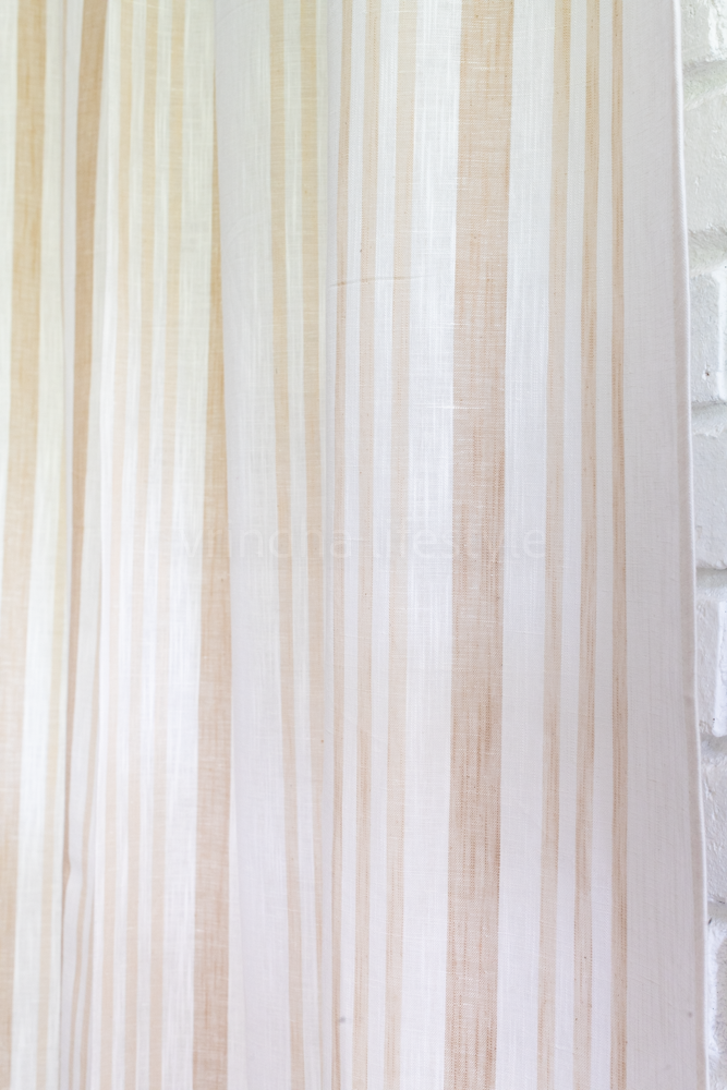 LINEN COTTON SHEER CURTAIN-7.5 ft, rod pocket curtain, customisable