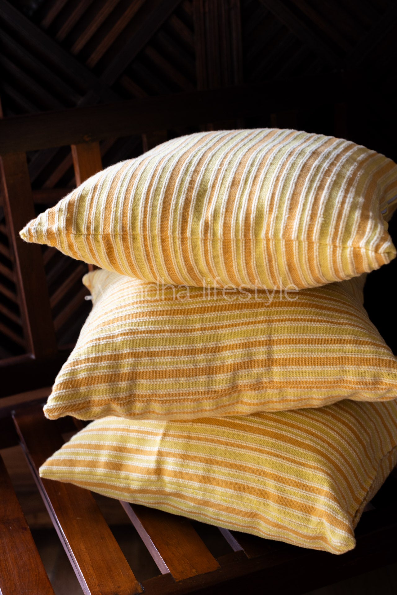 WOVEN STRIPES CUSHION COVERS-Set of two cushion covers