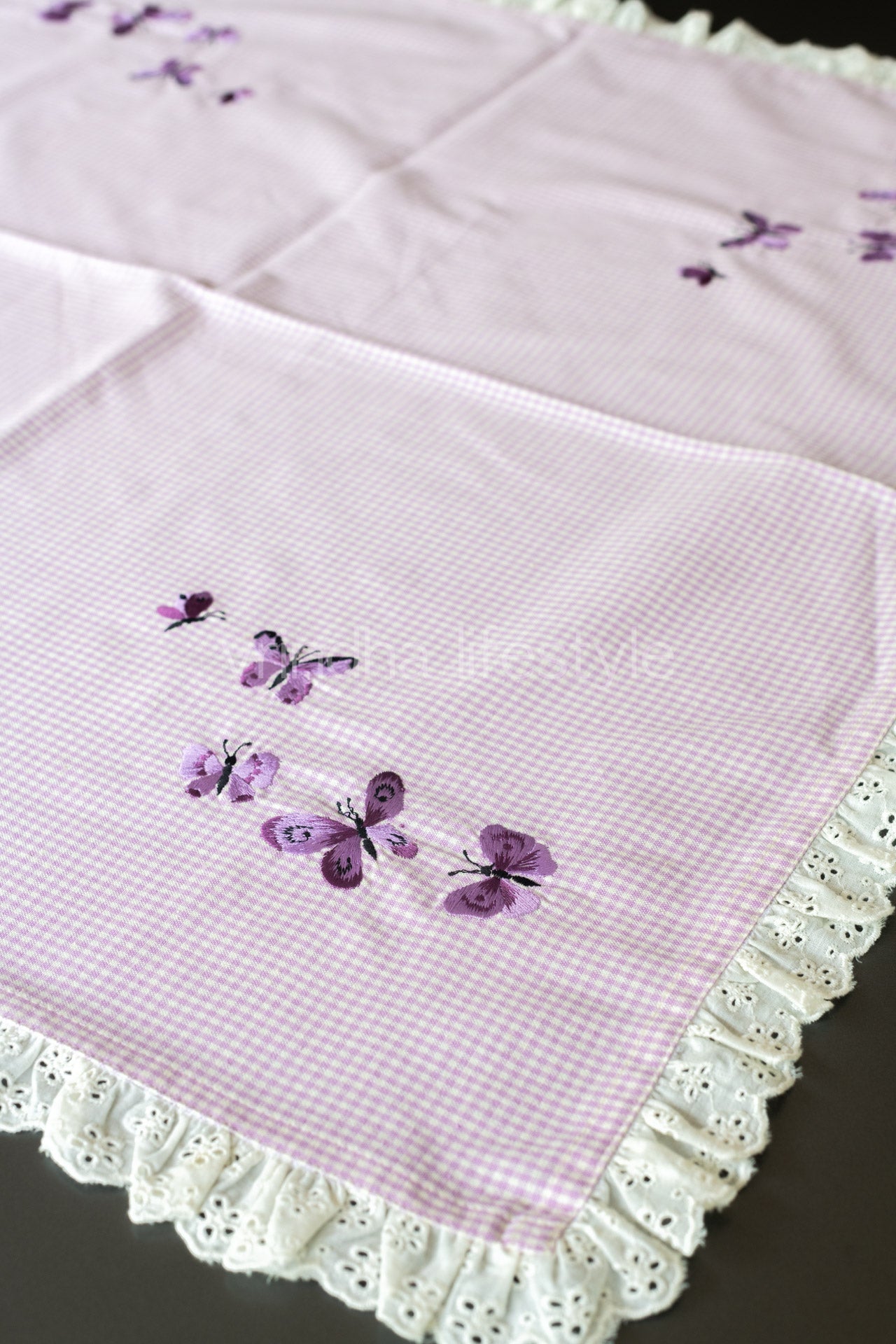 TABLE CLOTH with embroidery -Square -coffee table cover-customisable