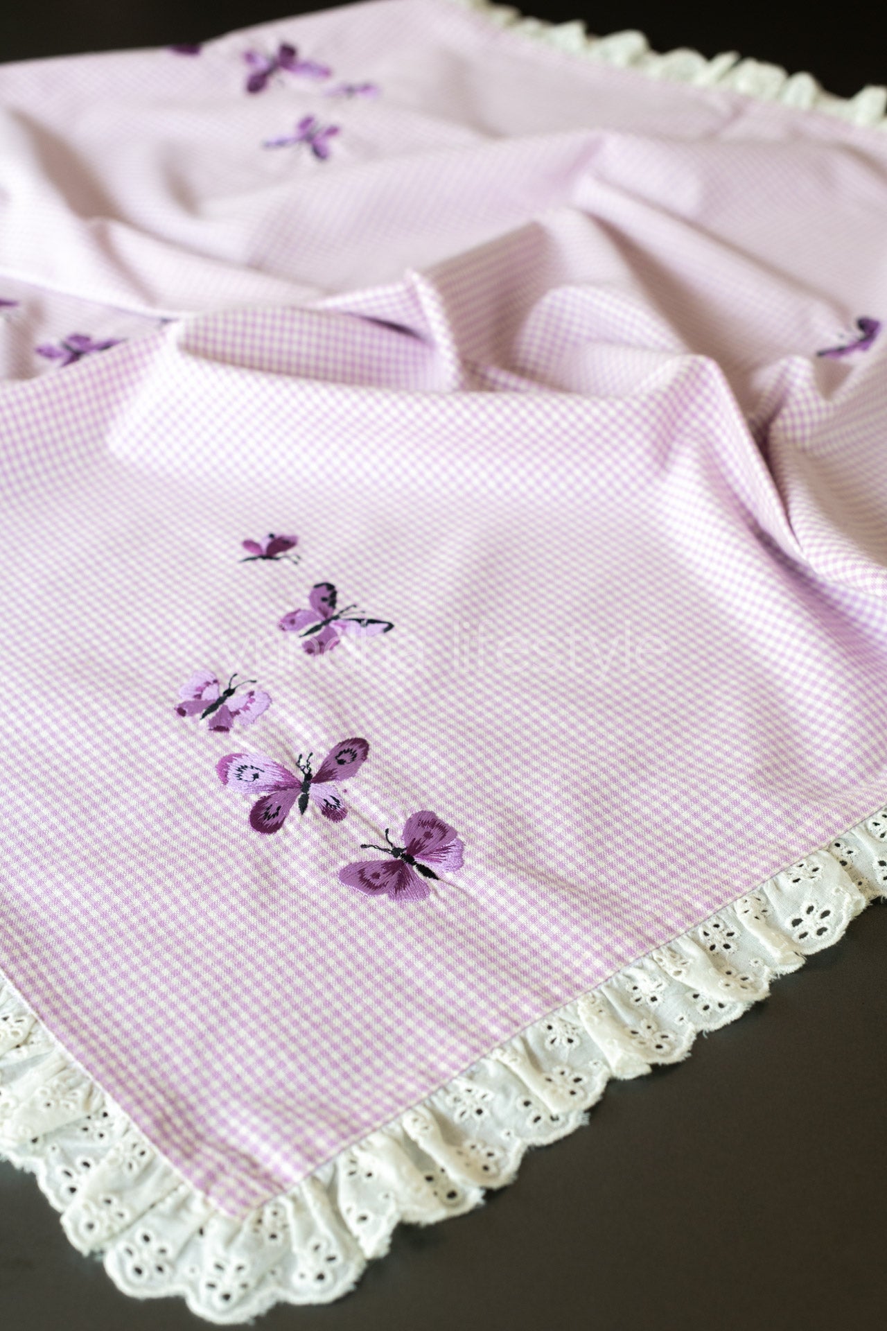 TABLE CLOTH with embroidery -Square -coffee table cover-customisable