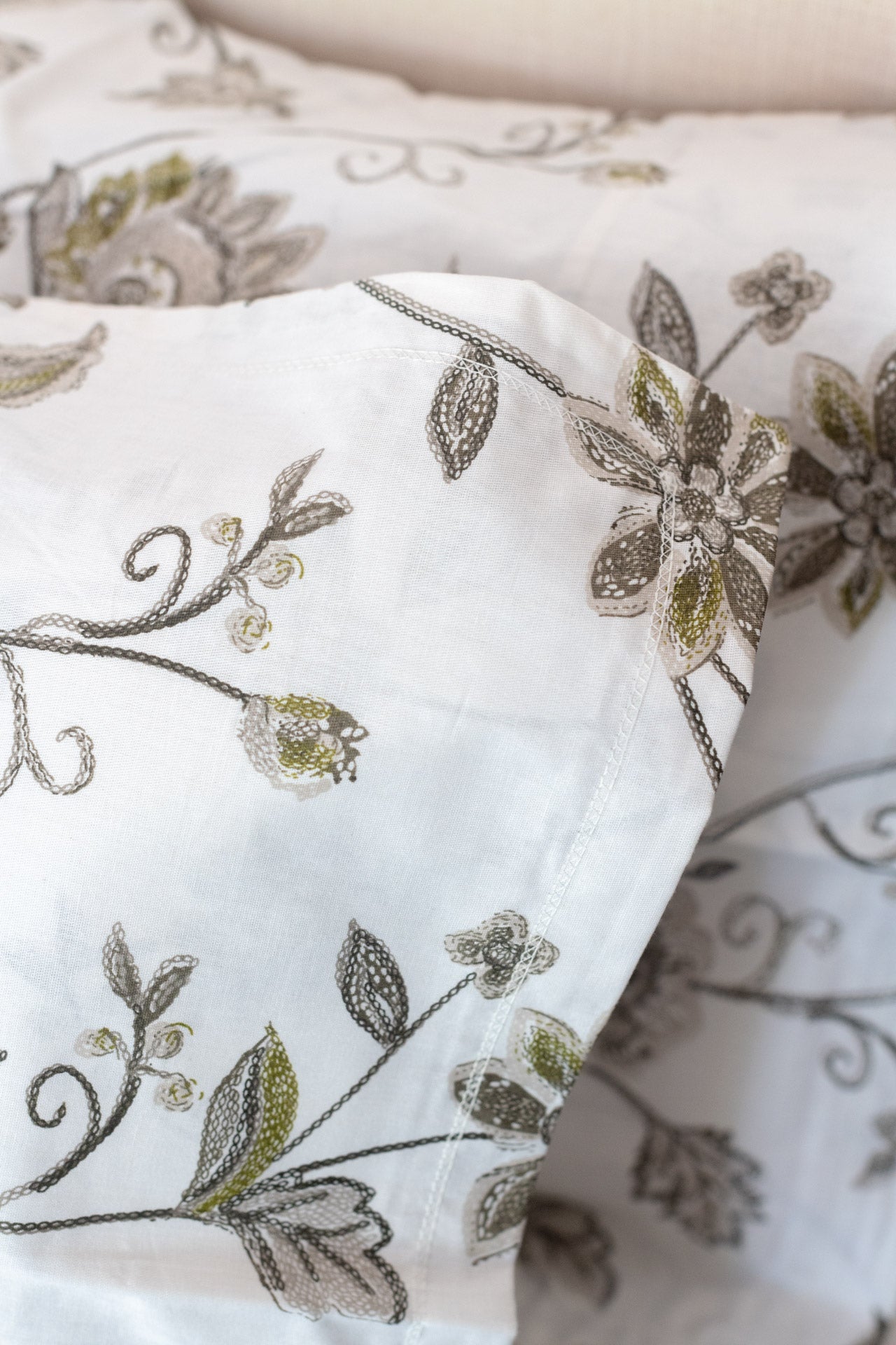 Printed cotton pillow cover-set of 2