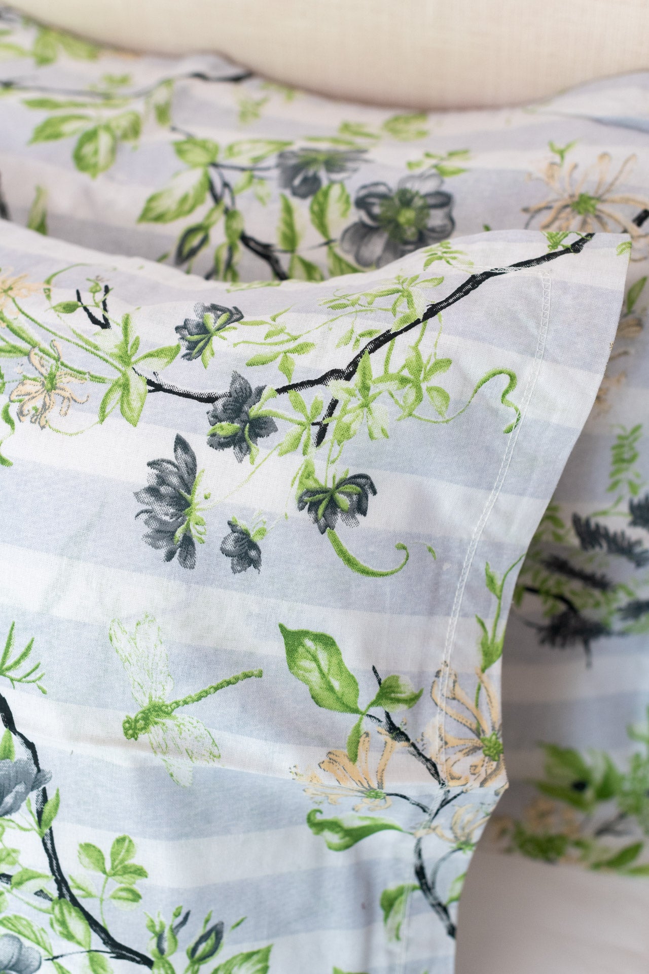Printed cotton pillow cover-set of 2