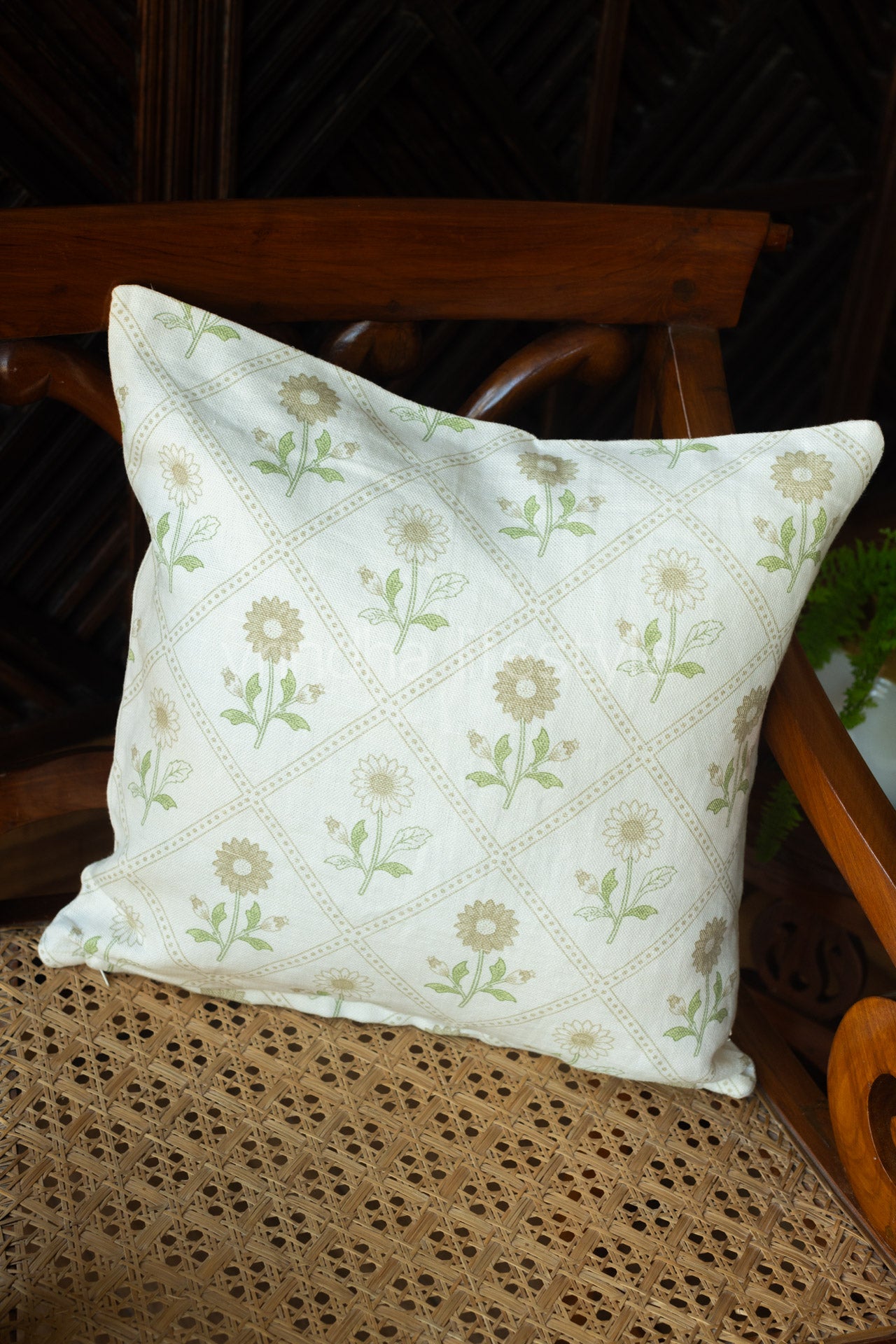 Printed Pure linen cushion cover-Single unit
