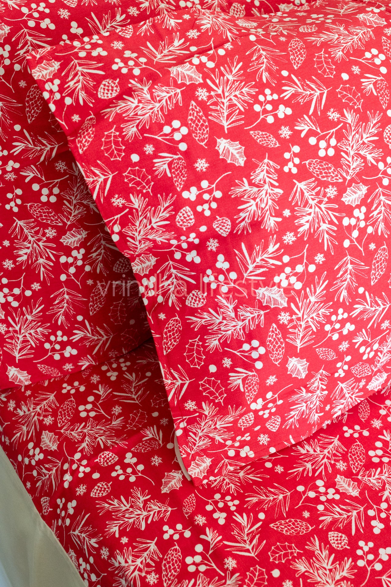 COTTON PRINTED BEDSHEET WITH PLAIN BORDER-King size