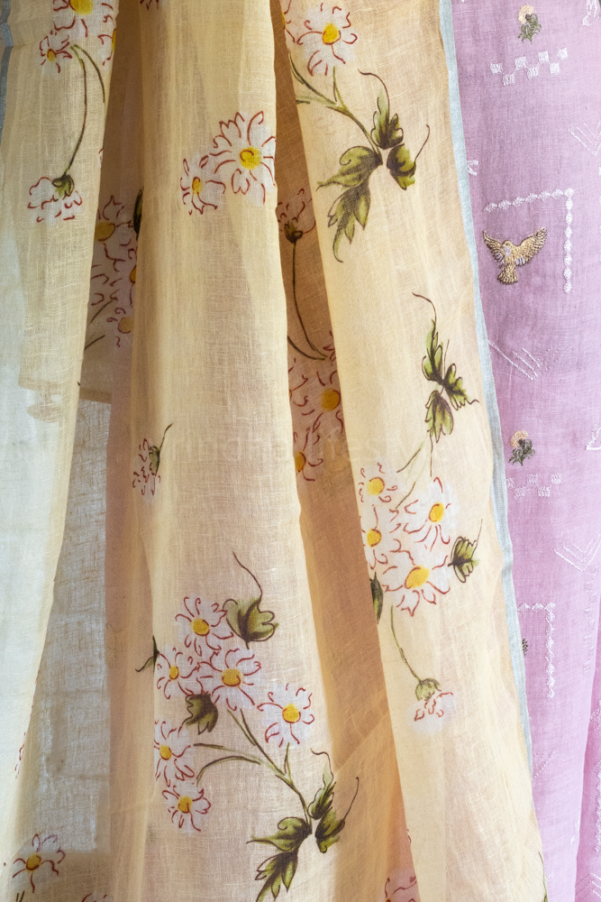 PURE LINEN SALWAR MATERIAL-3 pcs set
