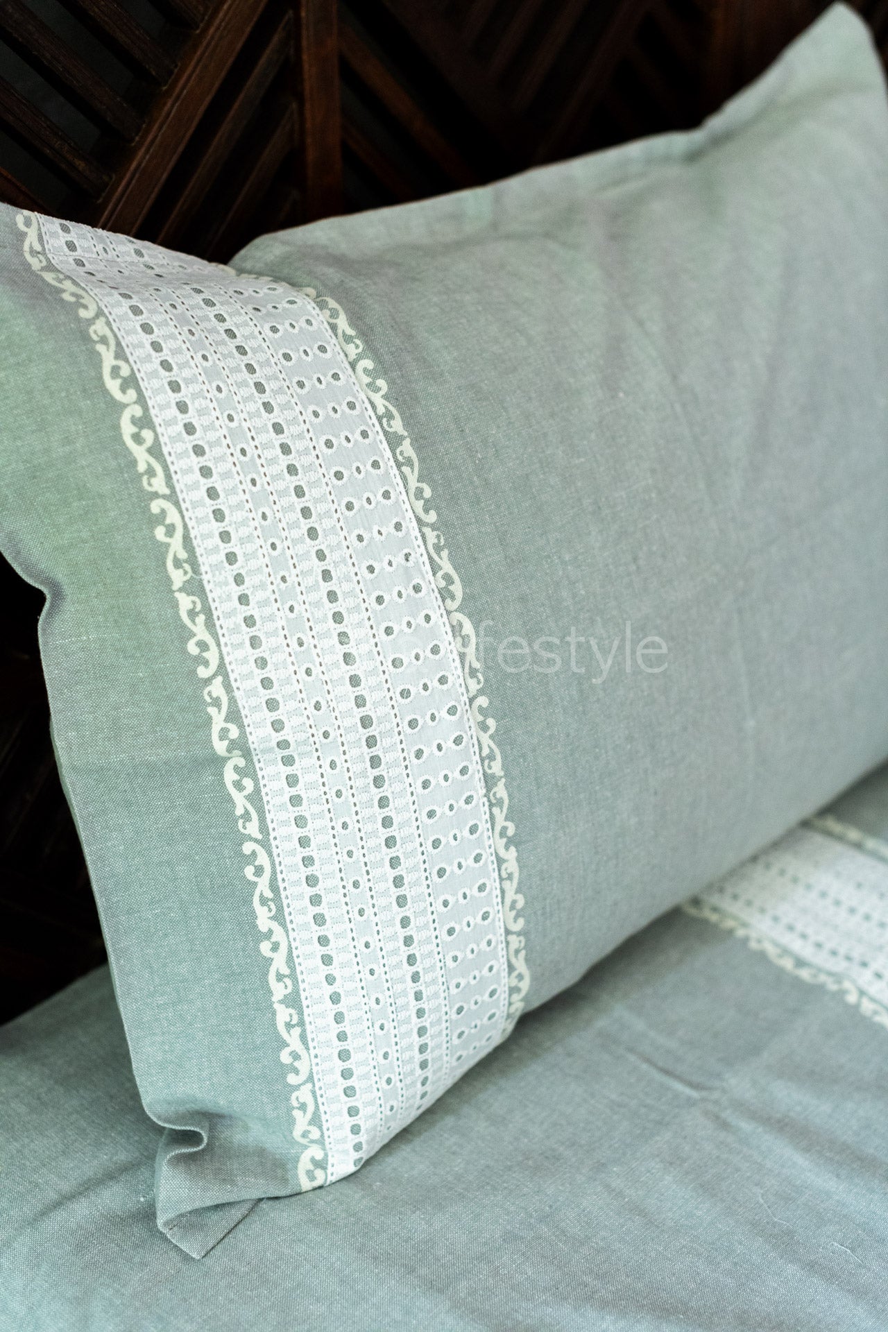 COTTON BED SHEET and pillow covers with lace detailing -Single|Kids Collection