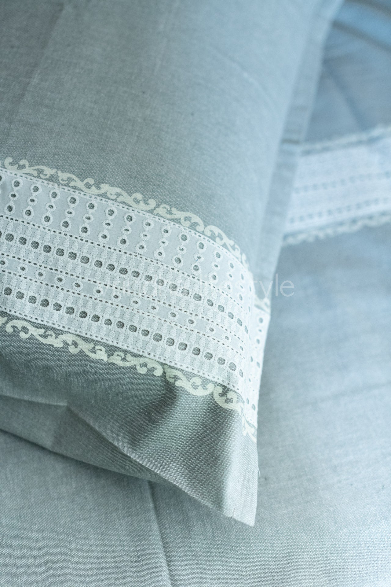 COTTON BED SHEET and pillow covers with lace detailing -Single|Kids Collection