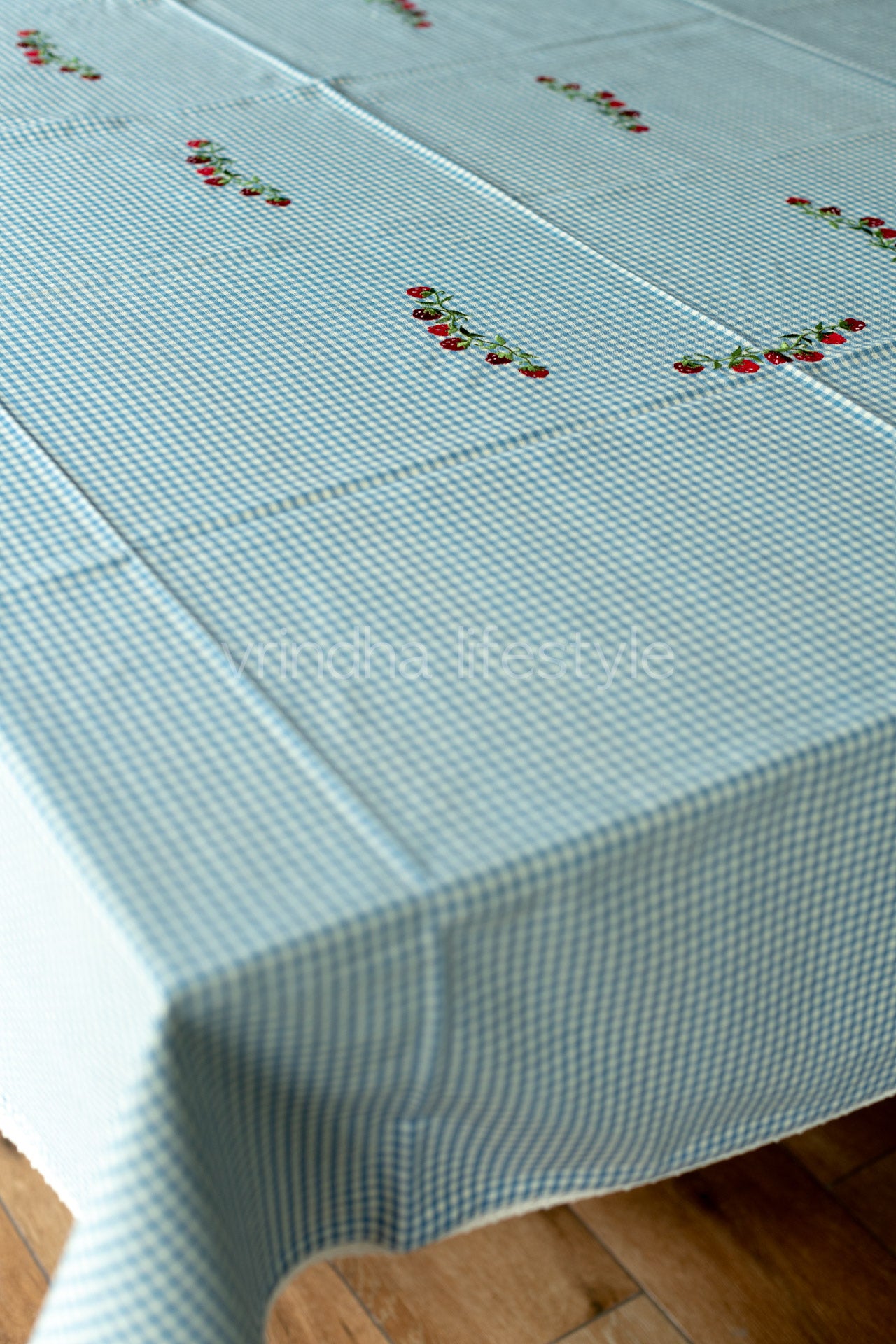 COTTON TABLE CLOTH with embroidery -customisable