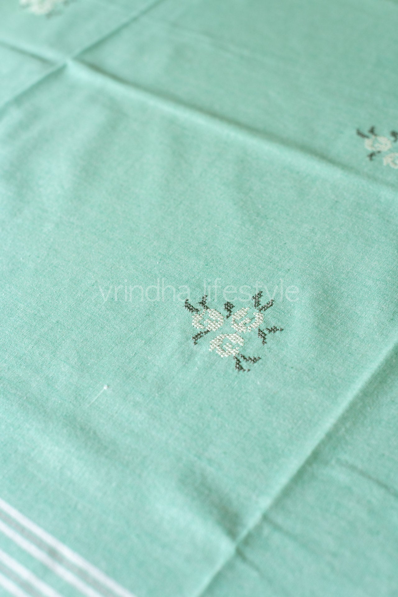 COTTON TABLE CLOTH with cross stitch embroidery -2/4 seater-customisable