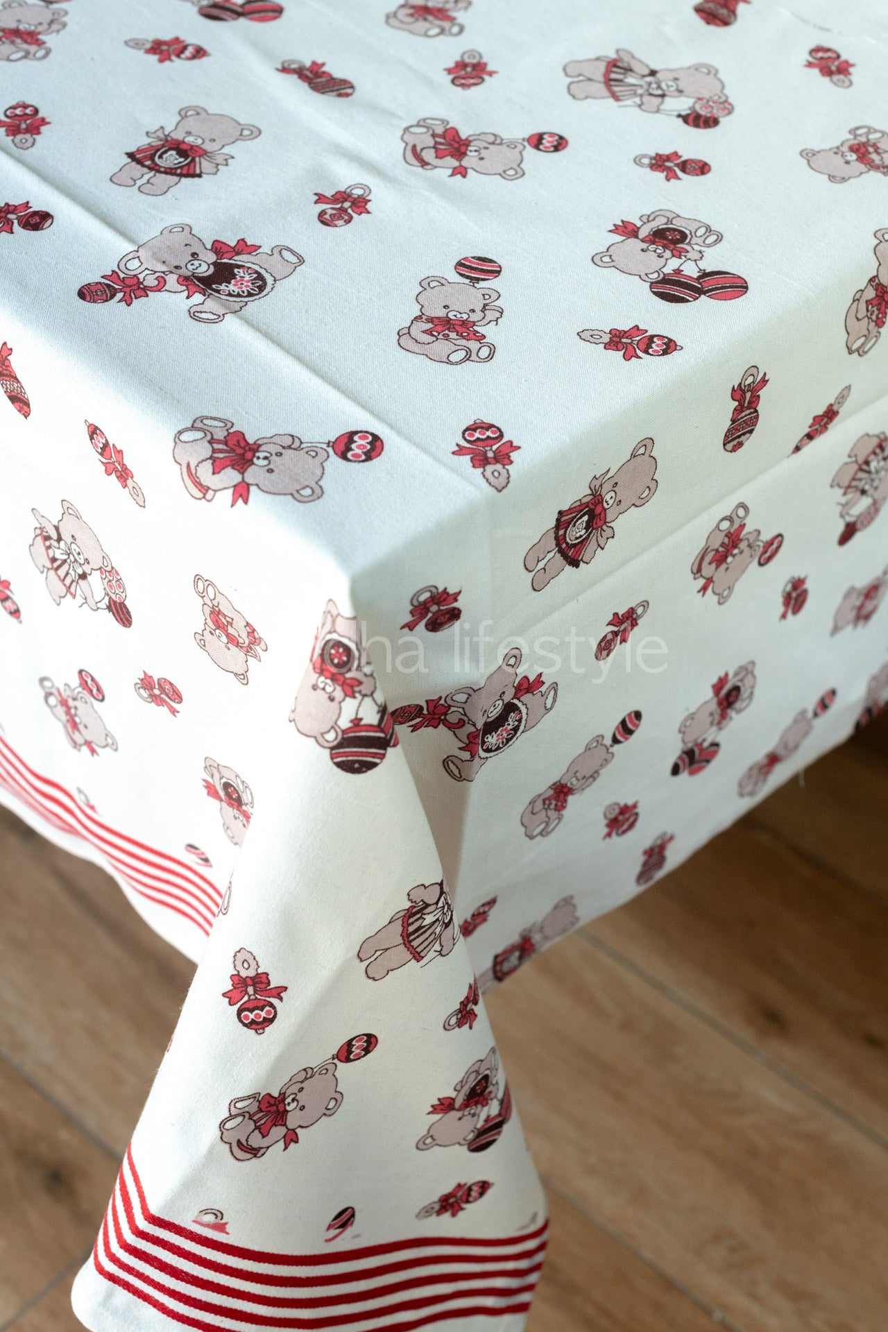 Handloom Cotton printed table cover-6 seater  customisable