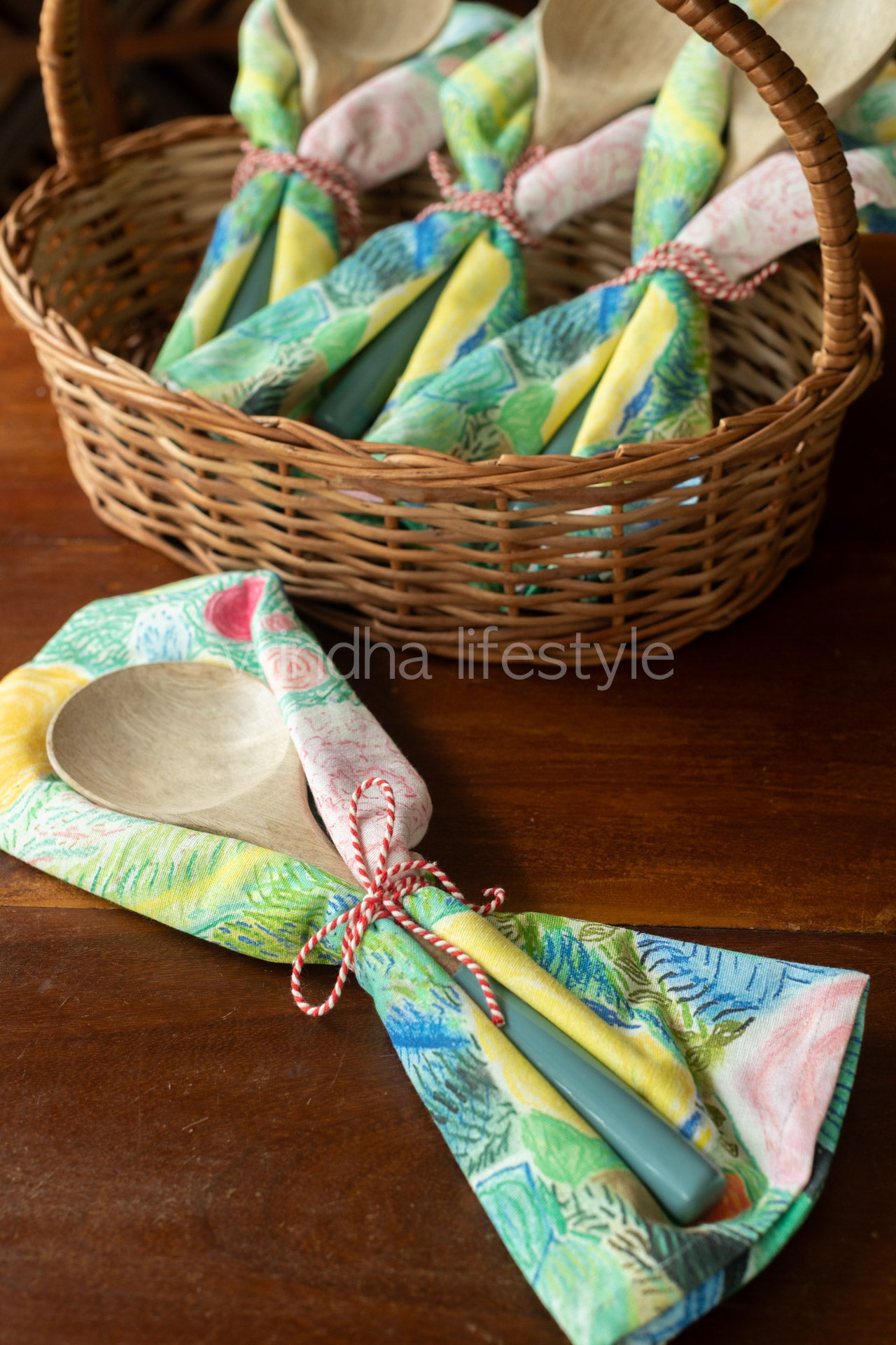 Kitchen towel with wooden ladle-2 piece-Gift set