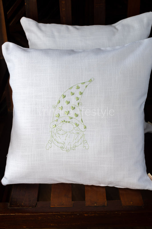 Cotton cushion cover with embroidery -Single unit- 16x16 -customisable