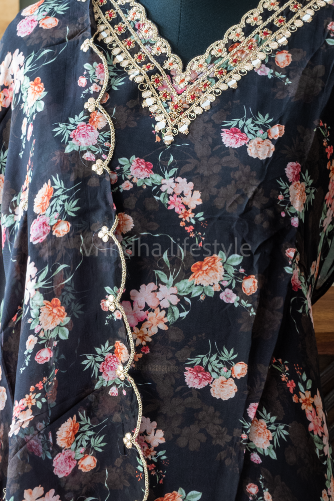 VISCOSE ORGANZA SEMI STITCHED SALWAR MATERIAL