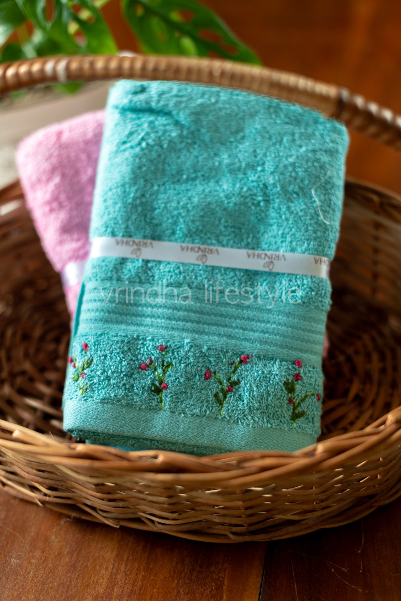 SOFT HAND TOWEL with hand embroidery -16x24 inches( single unit)