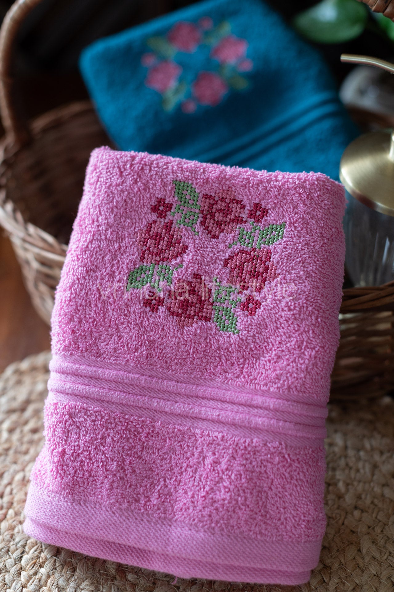 SOFT HAND TOWEL with embroidery -17x26 inches( single unit)